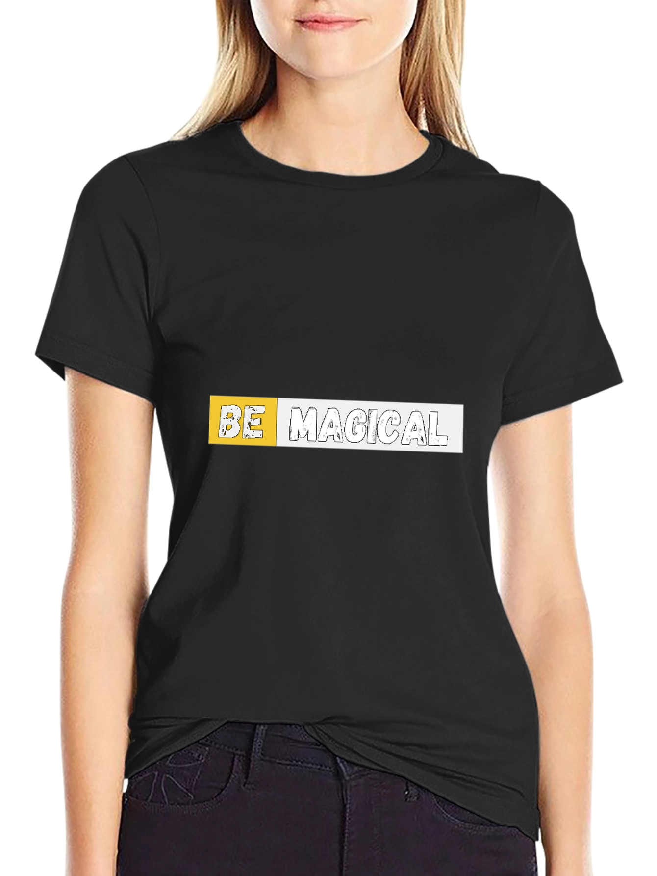 Be Magical Graphic Black Tee