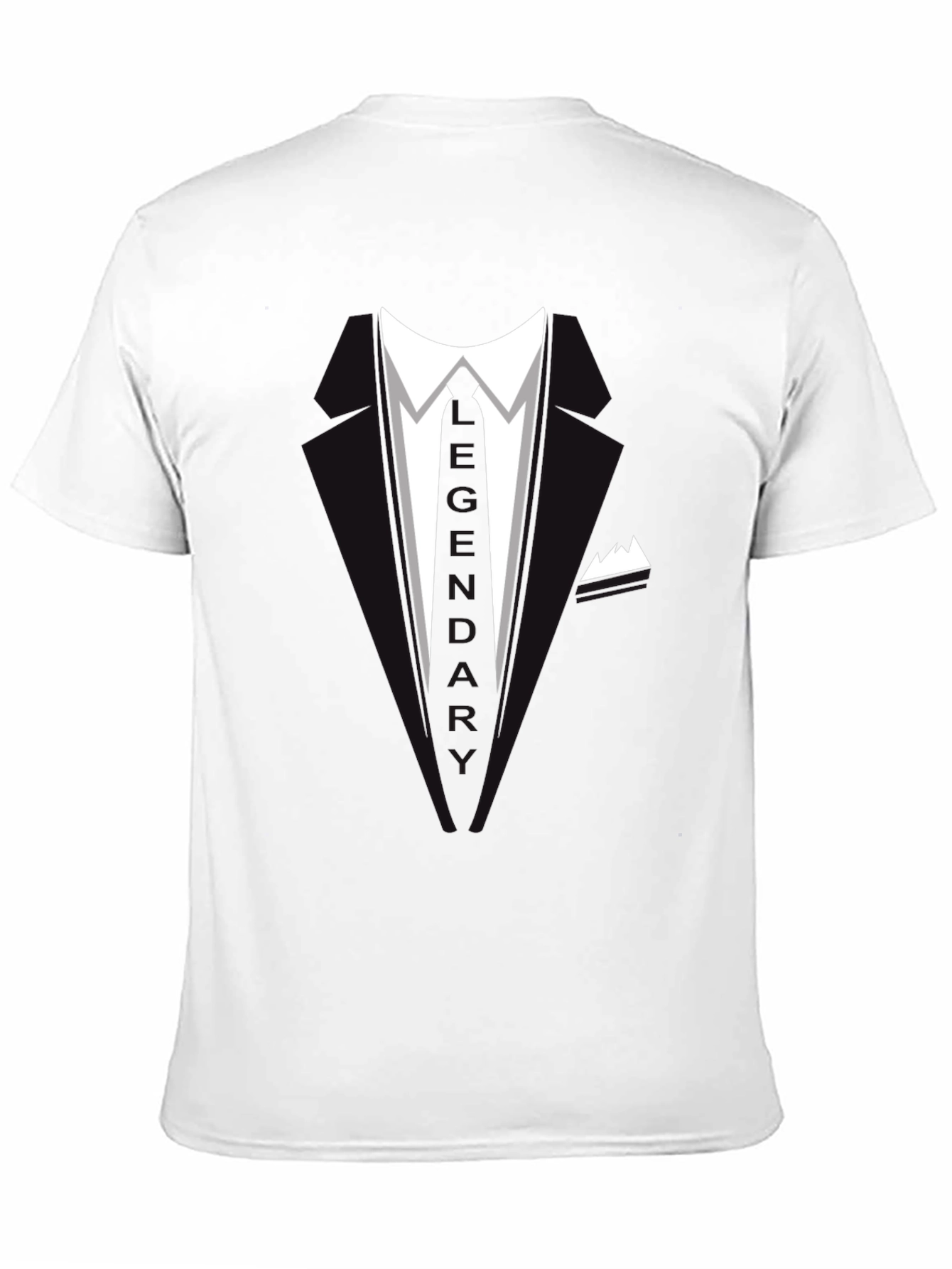 Mens Tuxedo Graphic Black T-Shirt - Formal Fun!