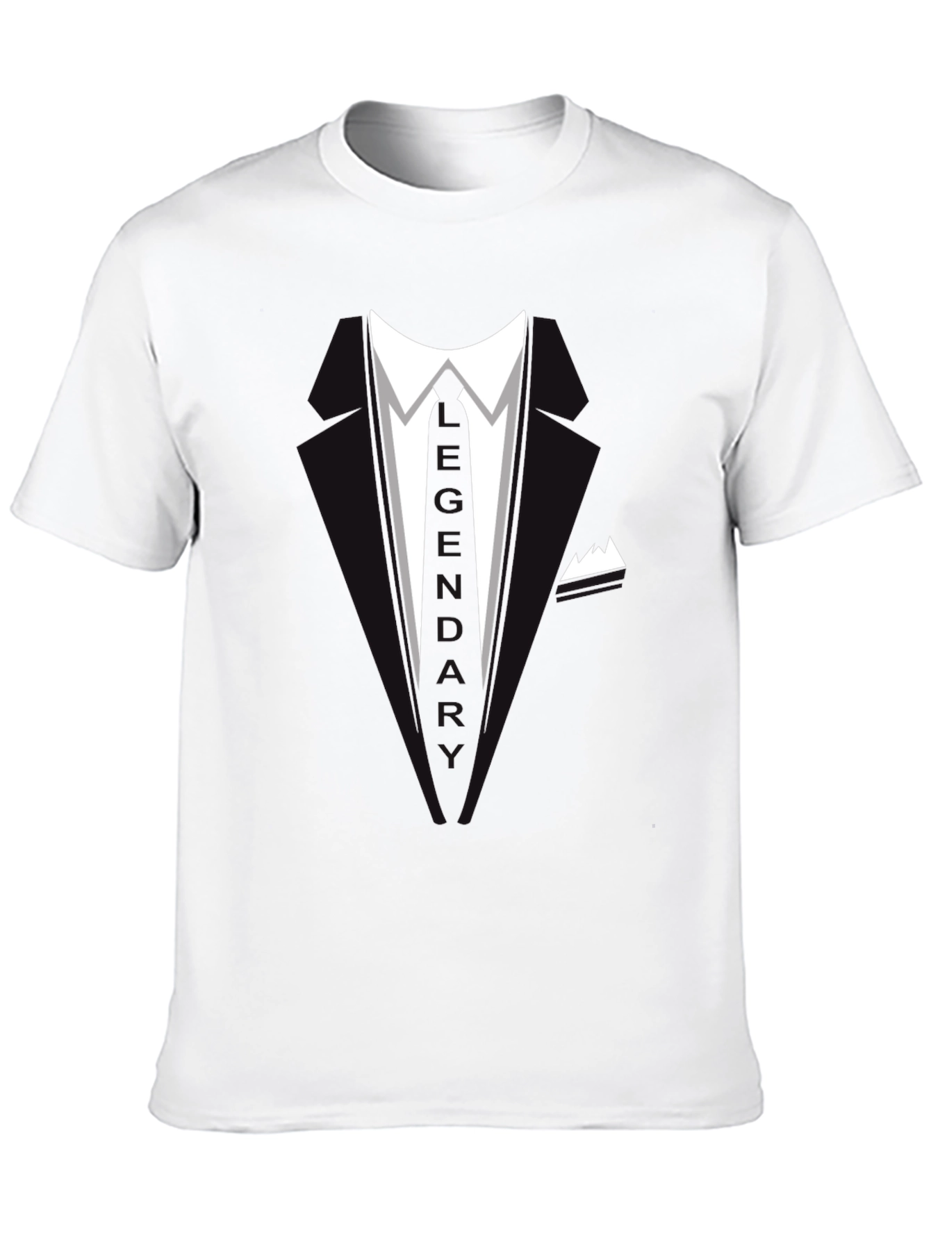 Mens Tuxedo Graphic Black T-Shirt - Formal Fun!
