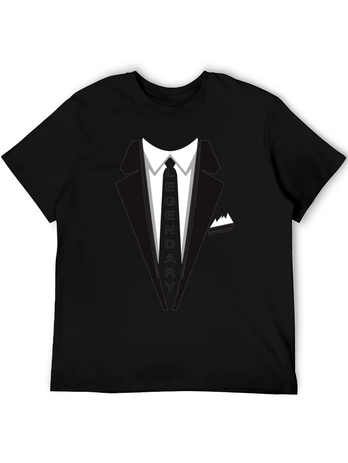Mens Tuxedo Graphic Black T-Shirt - Formal Fun!