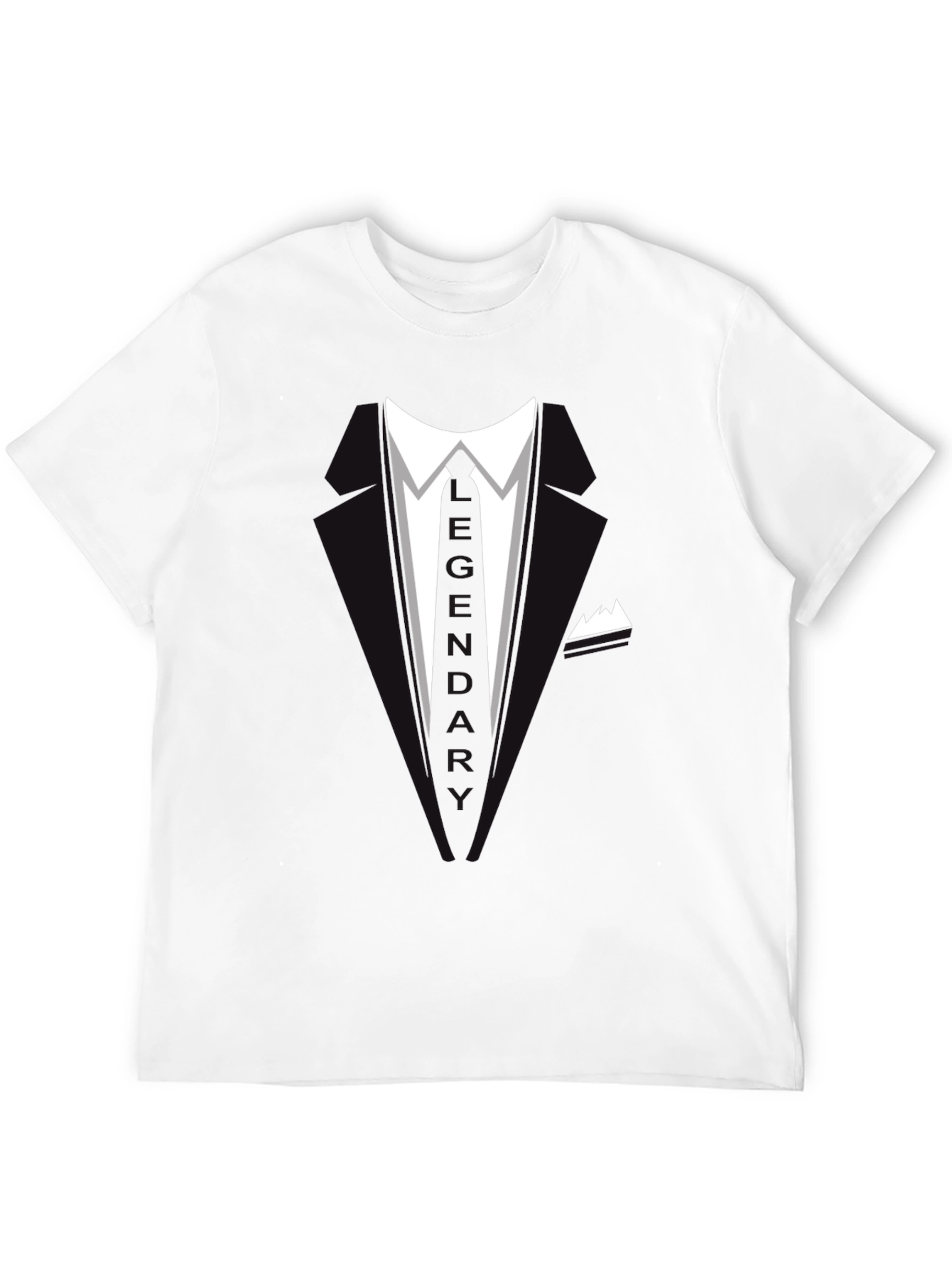 Mens Tuxedo Graphic Black T-Shirt - Formal Fun!