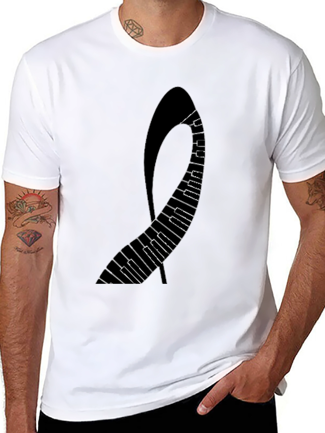 Piano Keys Graphic T-Shirt