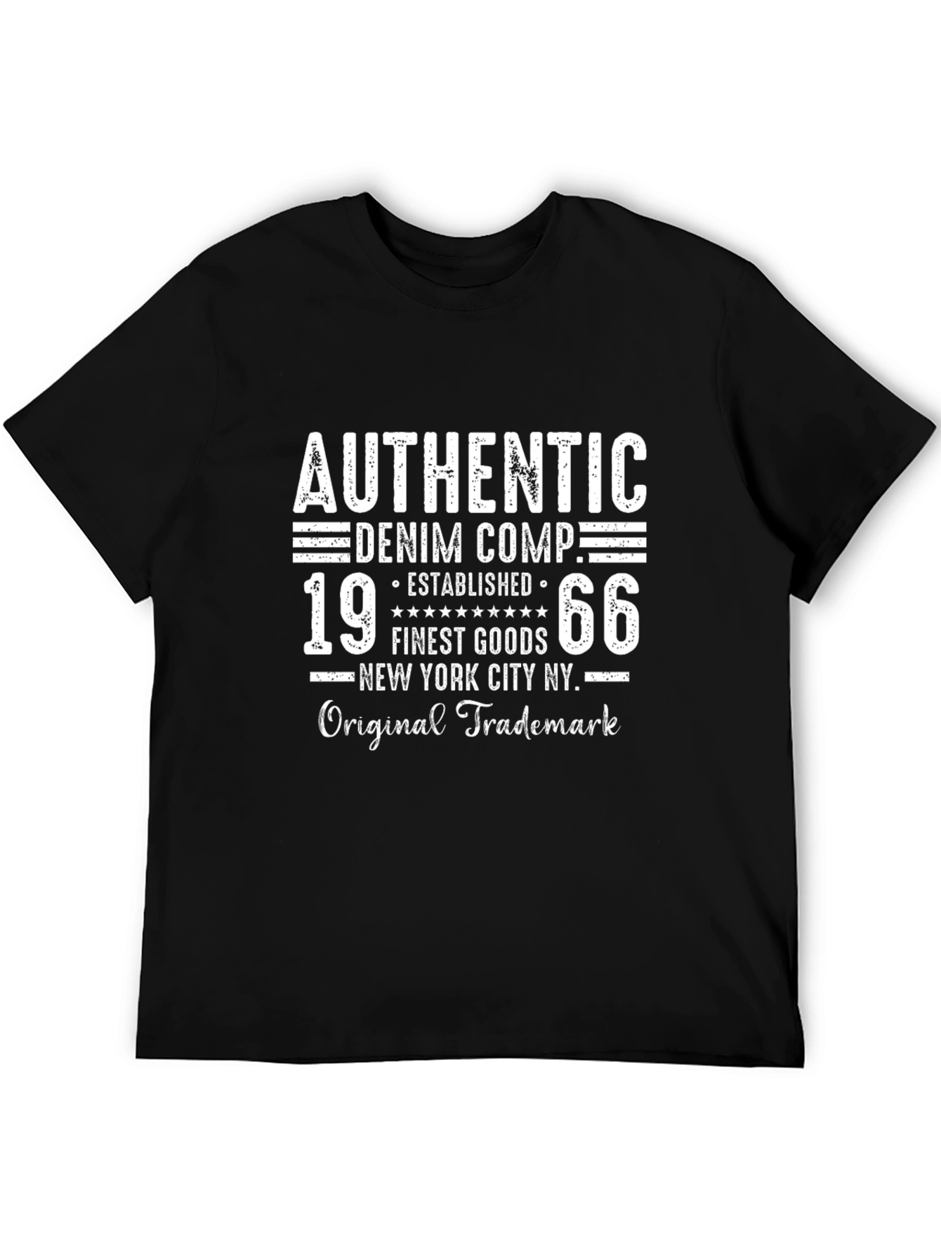 Authentic Denim 1966 Black T-Shirt