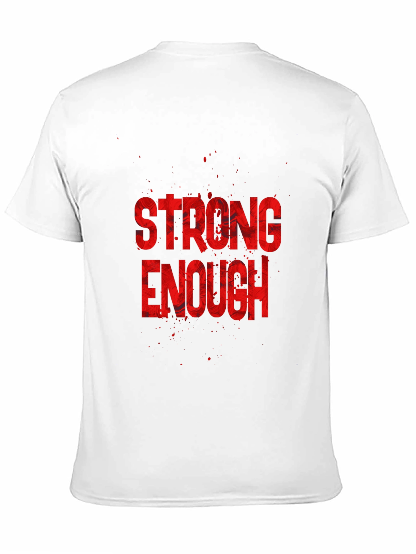Strong Enough Graphic Tee - Black Cotton T-Shirt