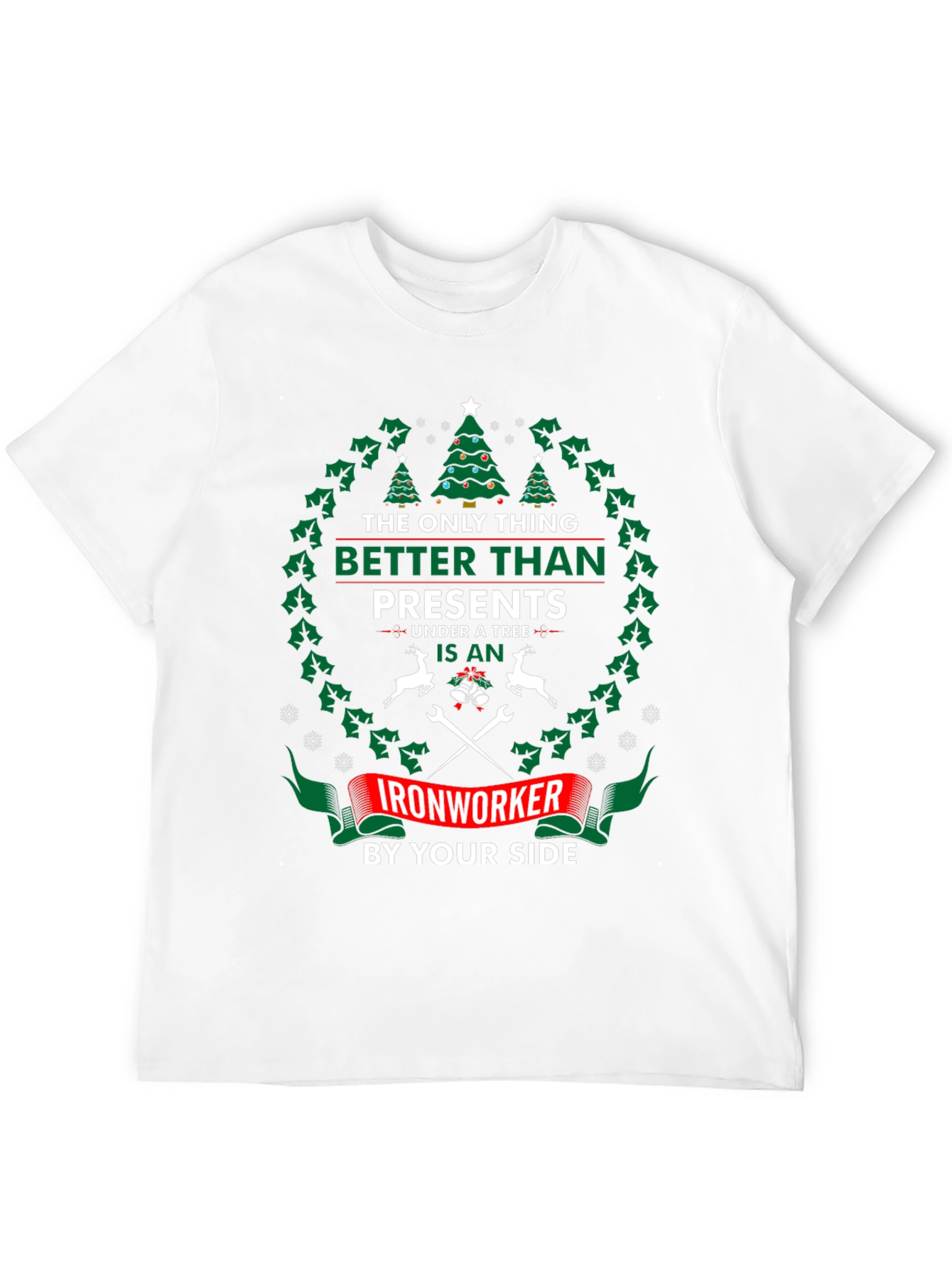 Ironworker Christmas T-Shirt - Holiday Gift