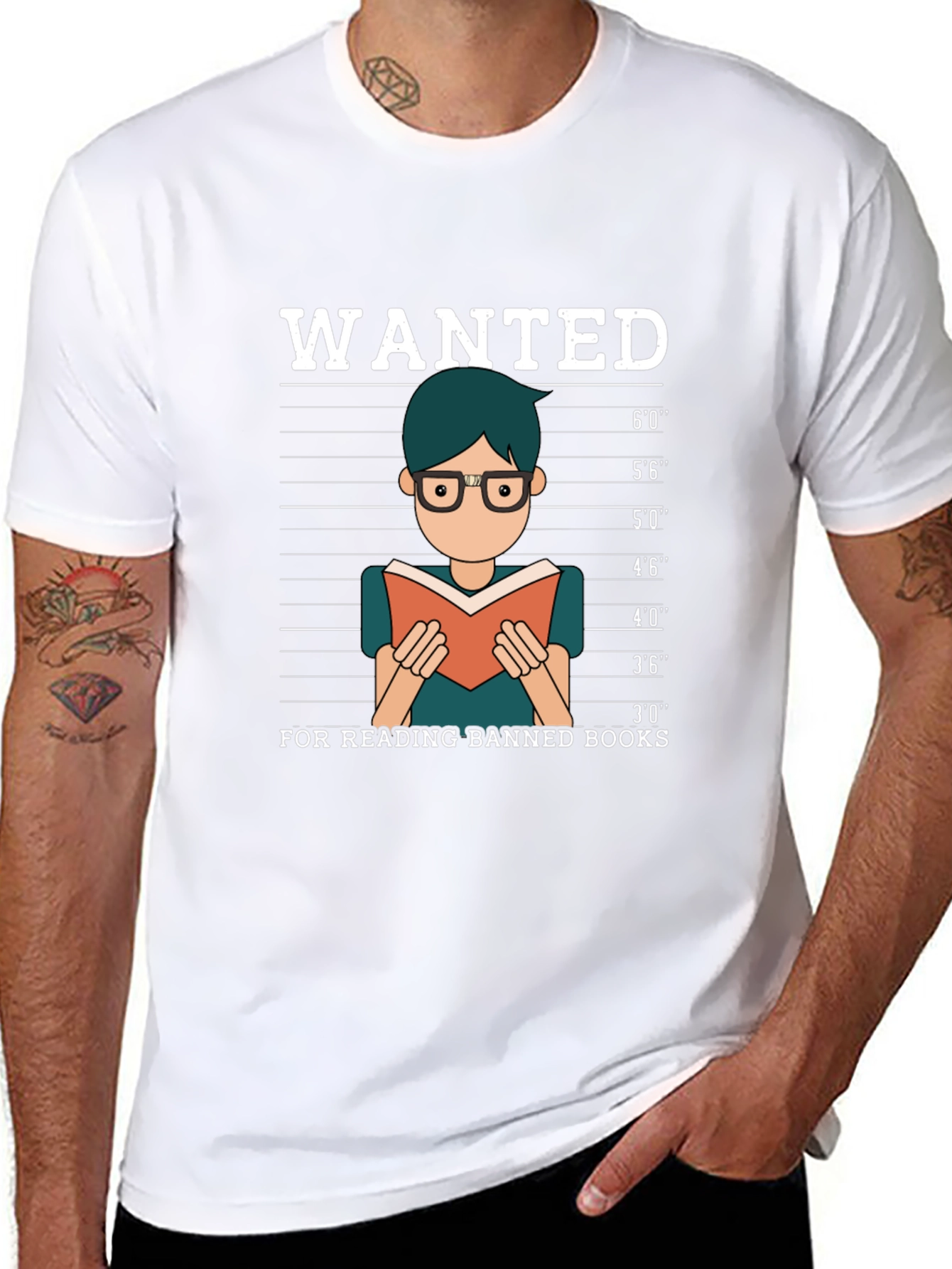 Wanted For Reading Banned Books T-Shirt