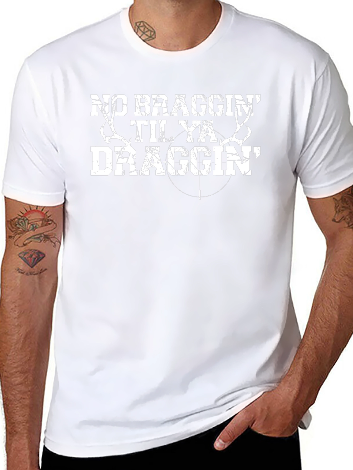 No Braggin Til Ya Draggin Black T-Shirt