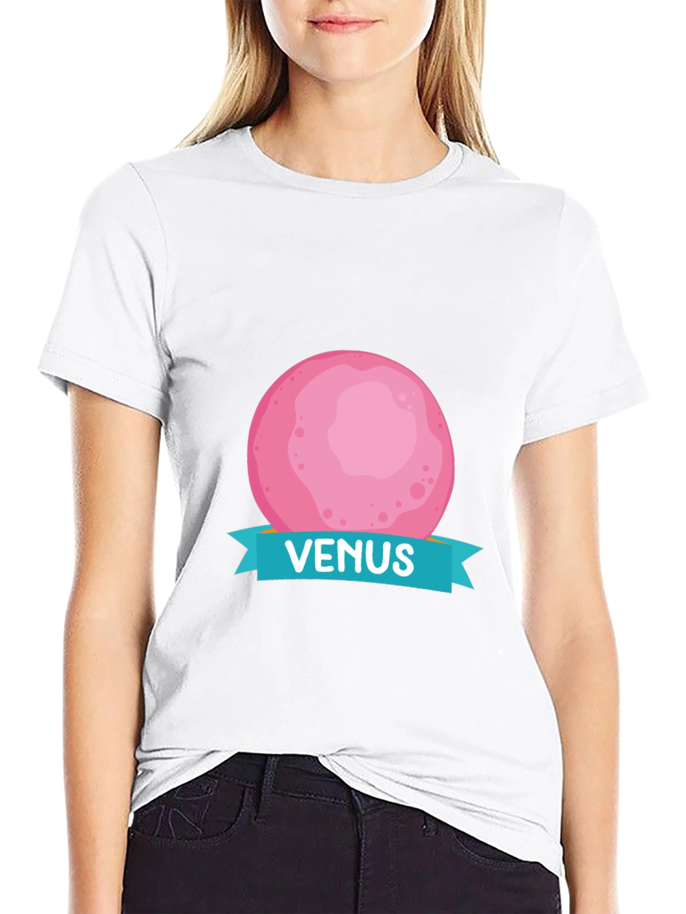 Venus Planet Graphic T-Shirt - Black Cotton Tee