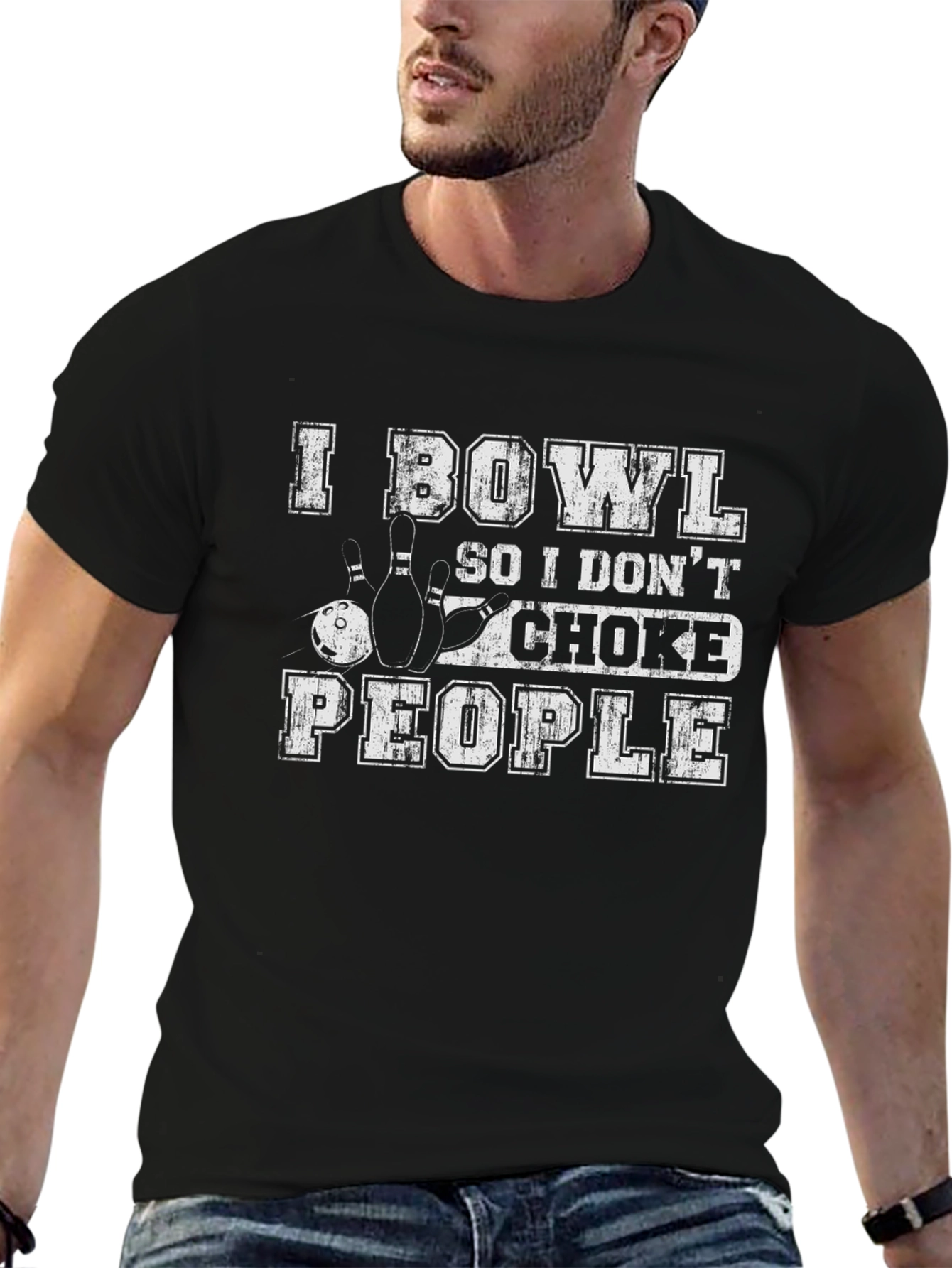 I Bowl So I Dont Choke People Graphic Tee