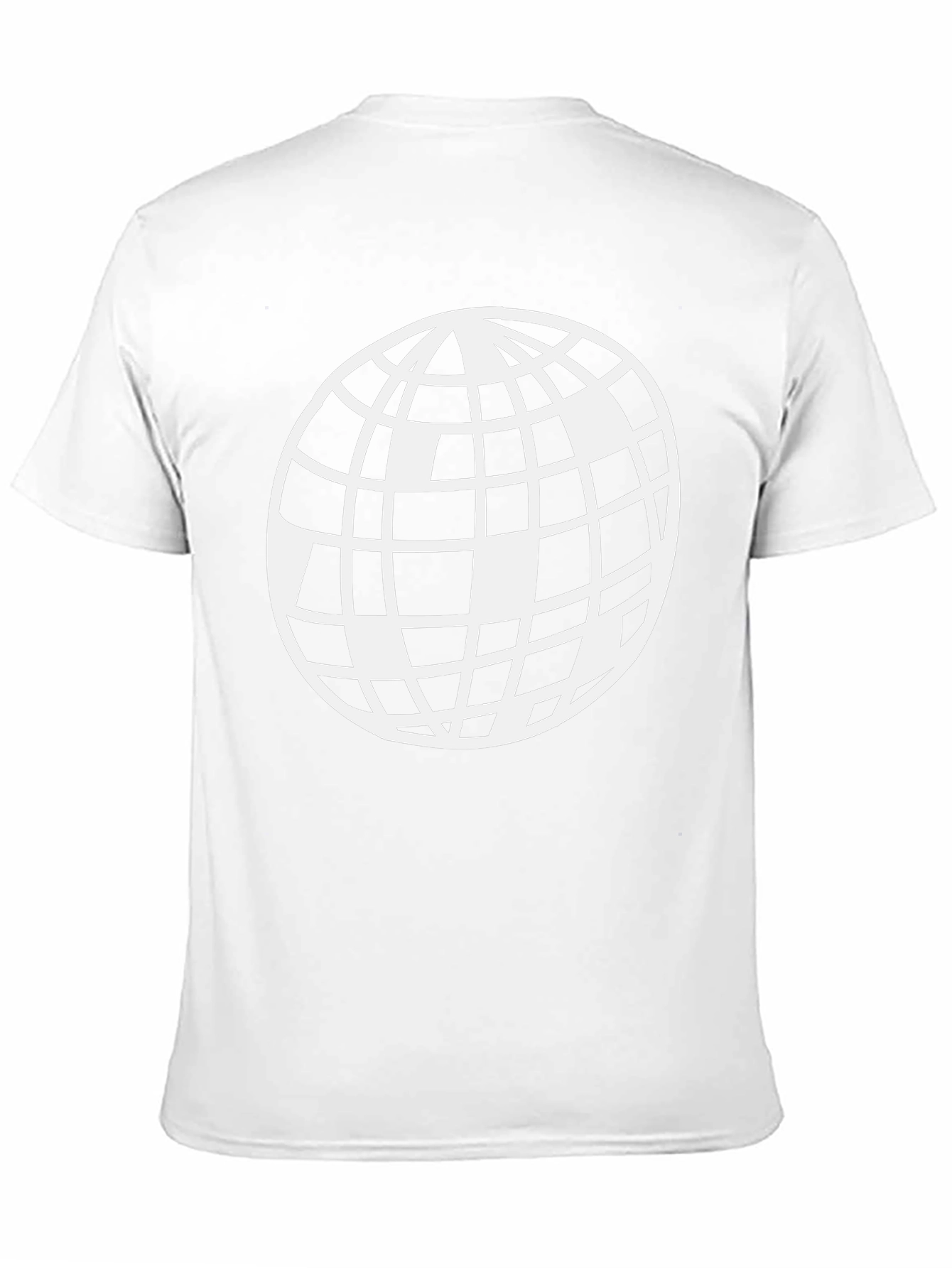 Abstract Globe Graphic Tee - Black Casual T-Shirt