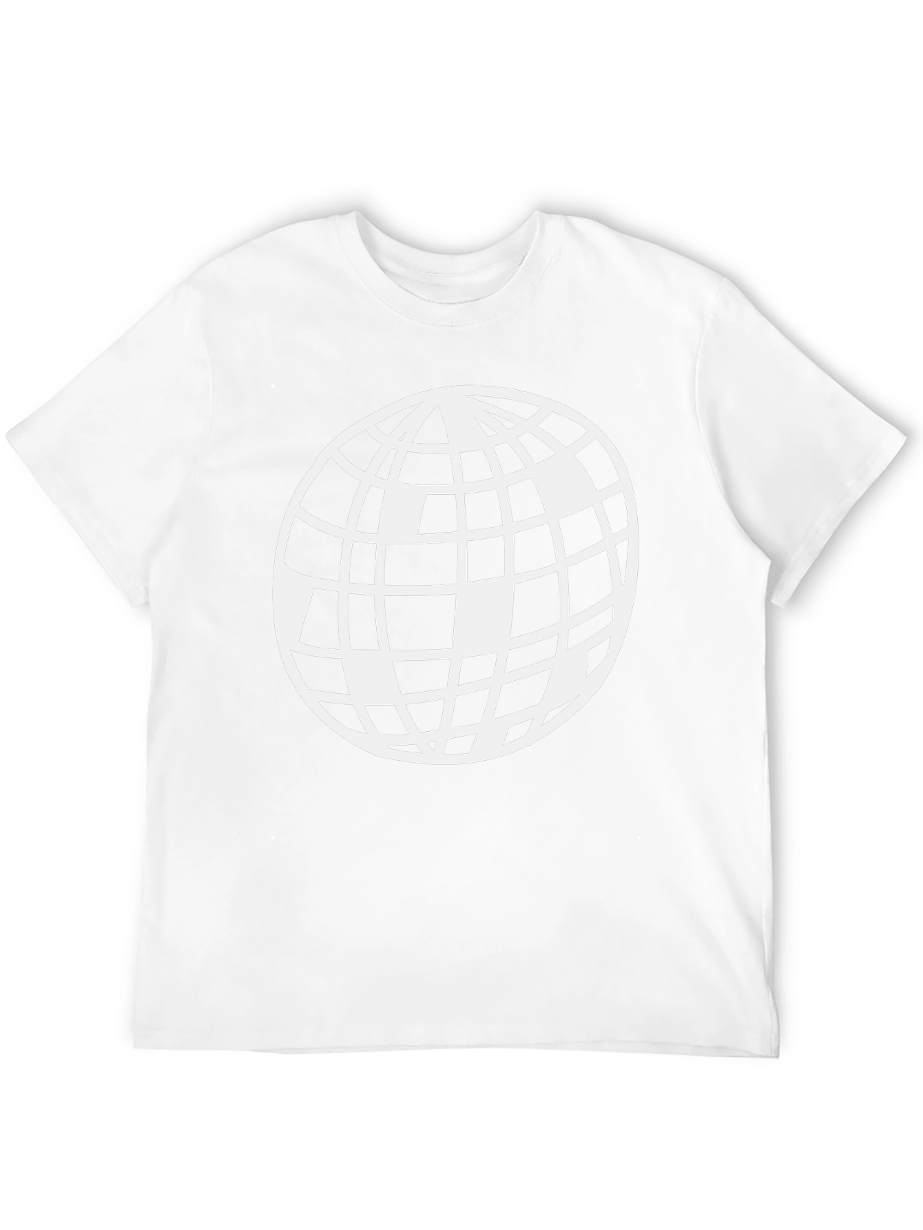 Abstract Globe Graphic Tee - Black Casual T-Shirt