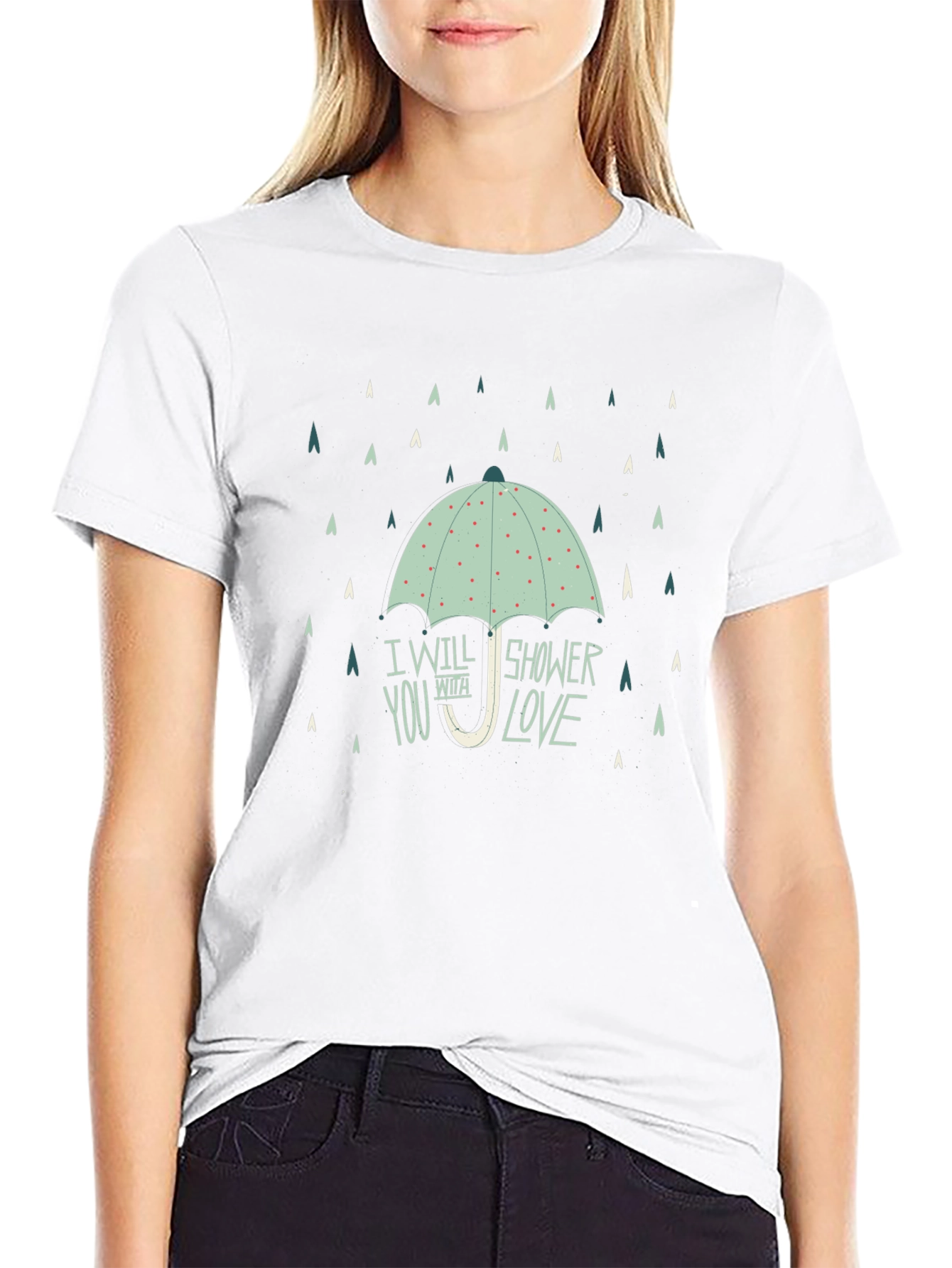 Shower With Love Graphic Tee - Black