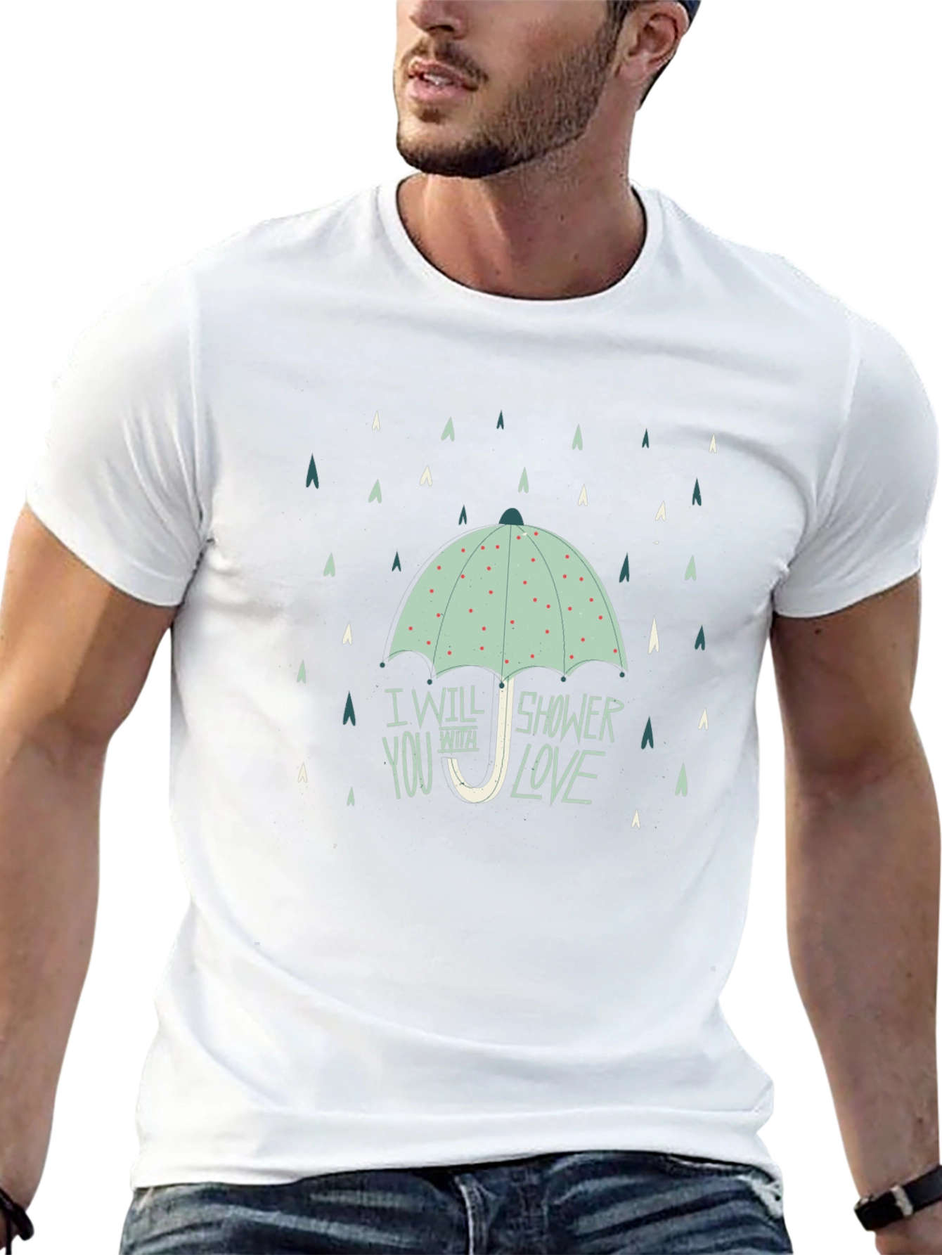 Shower With Love Graphic Tee - Black