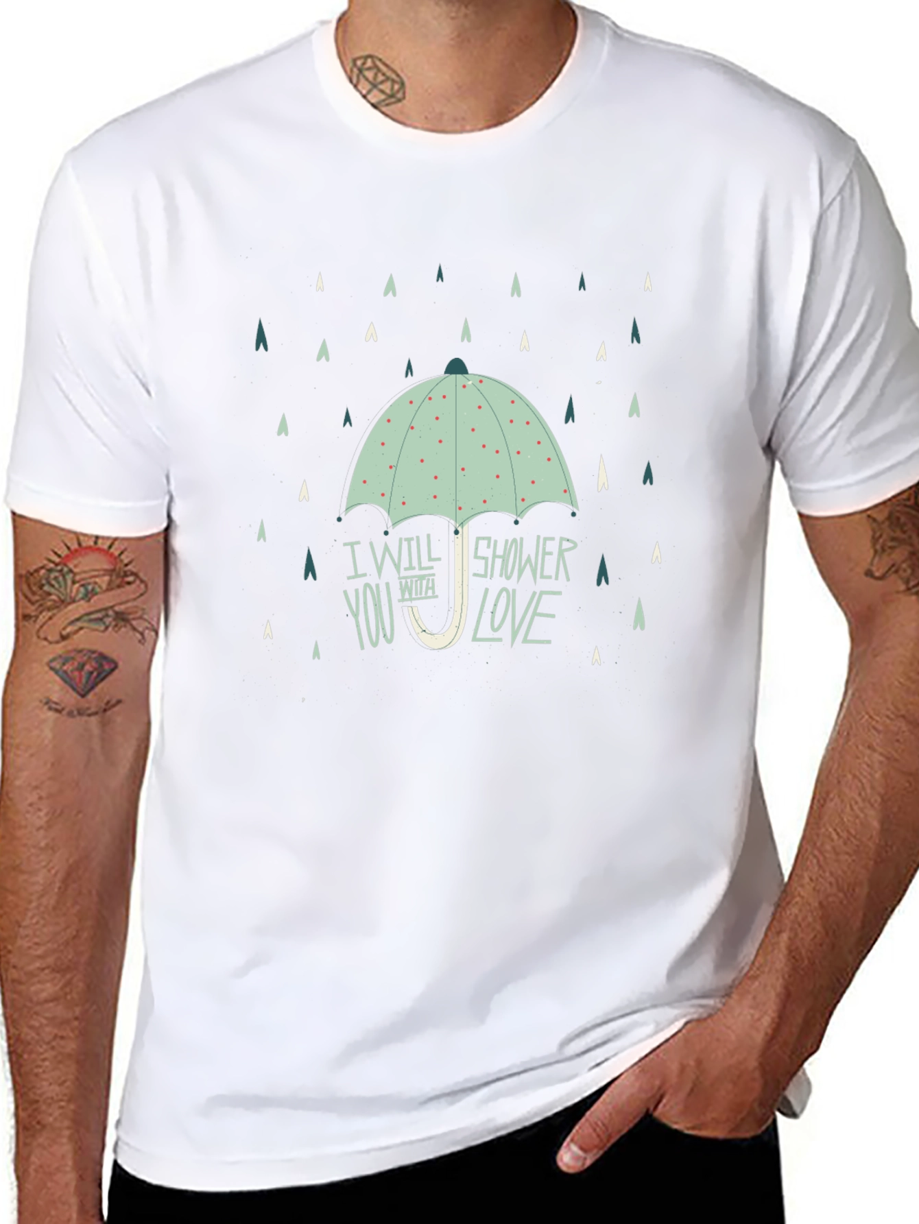 Shower With Love Graphic Tee - Black