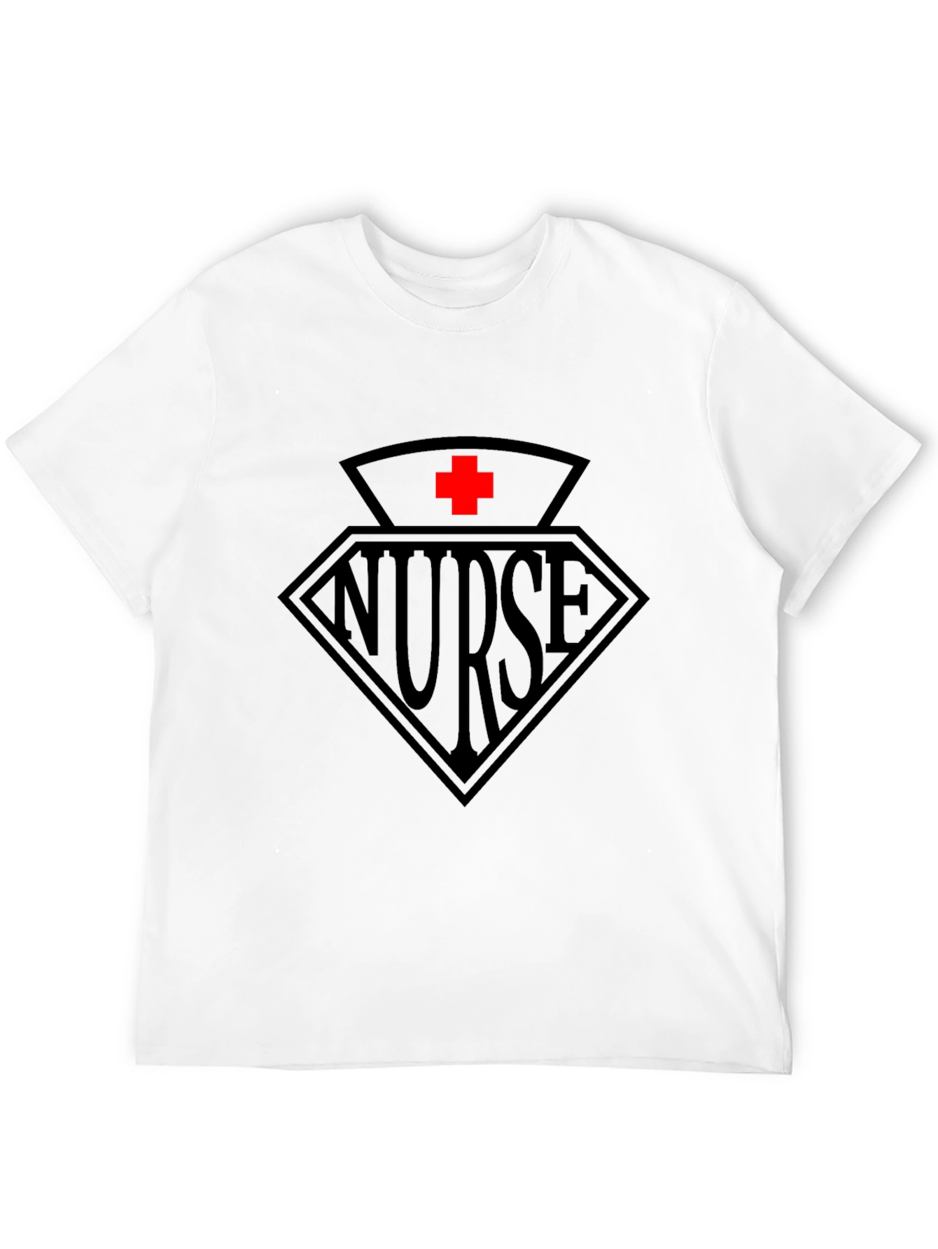 Nurse Graphic Tee - Black Cotton T-Shirt