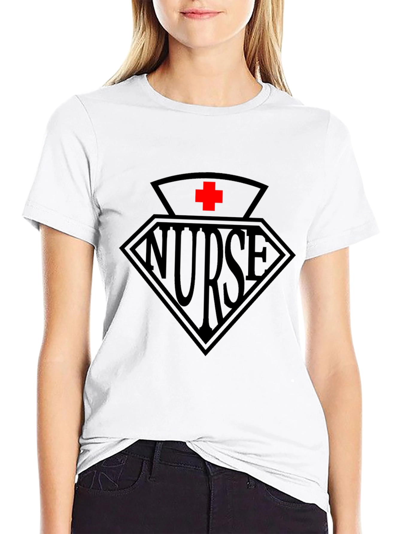 Nurse Graphic Tee - Black Cotton T-Shirt