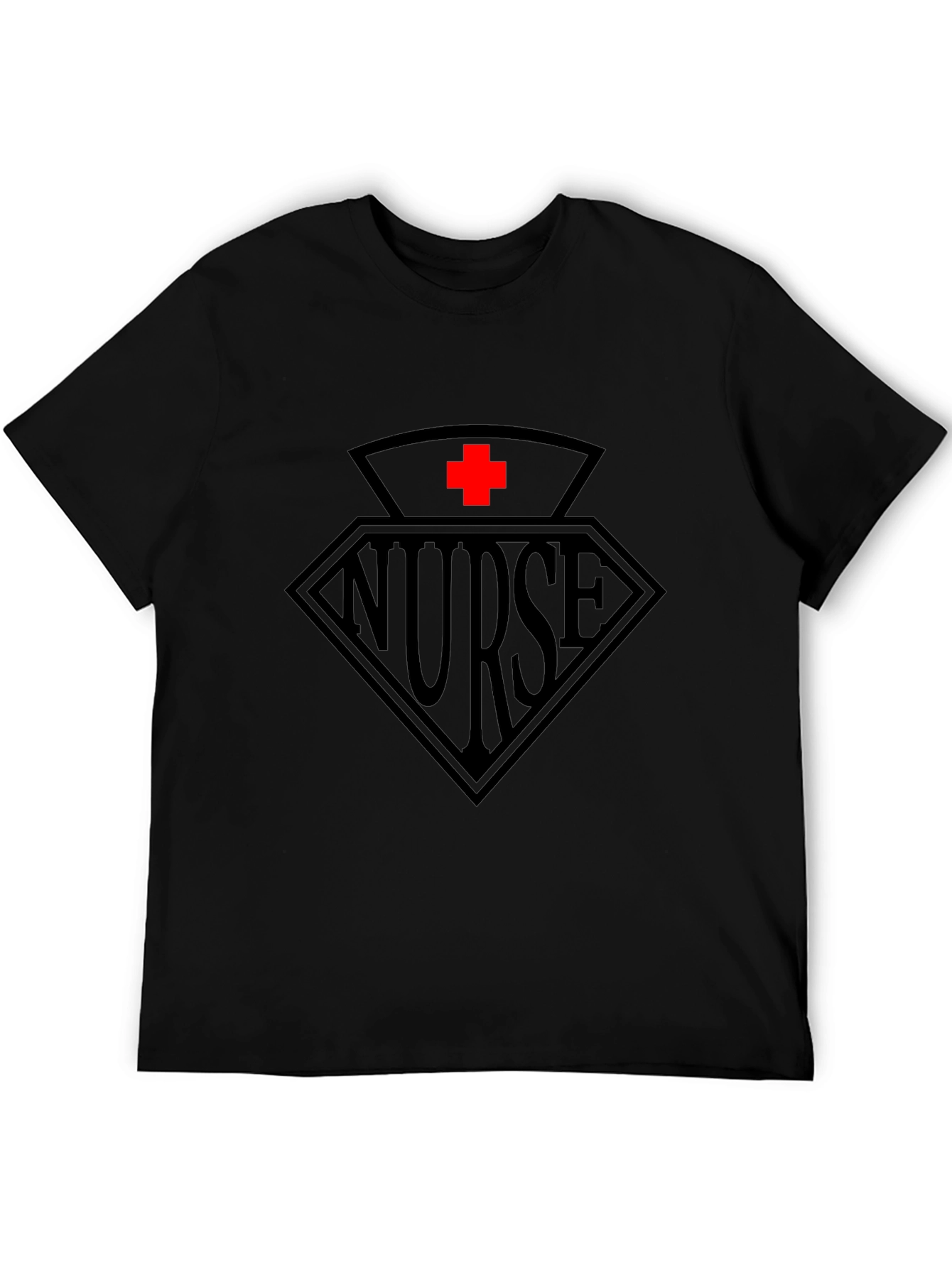 Nurse Graphic Tee - Black Cotton T-Shirt