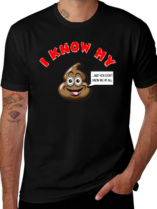 I Know My Poop Funny Black T-Shirt