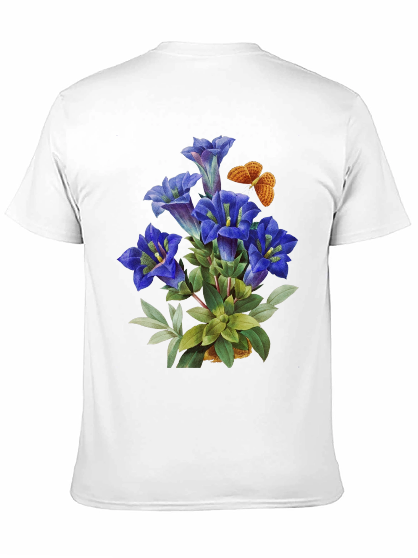 Floral Butterfly Graphic Tee - Black