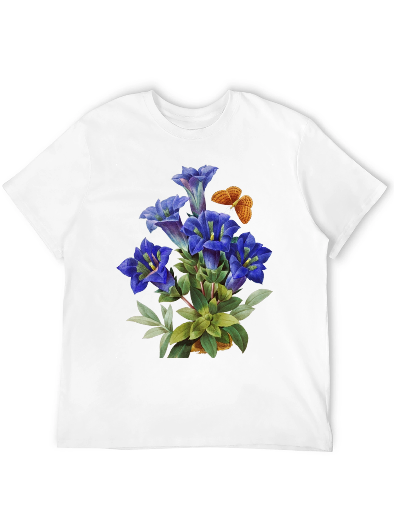 Floral Butterfly Graphic Tee - Black