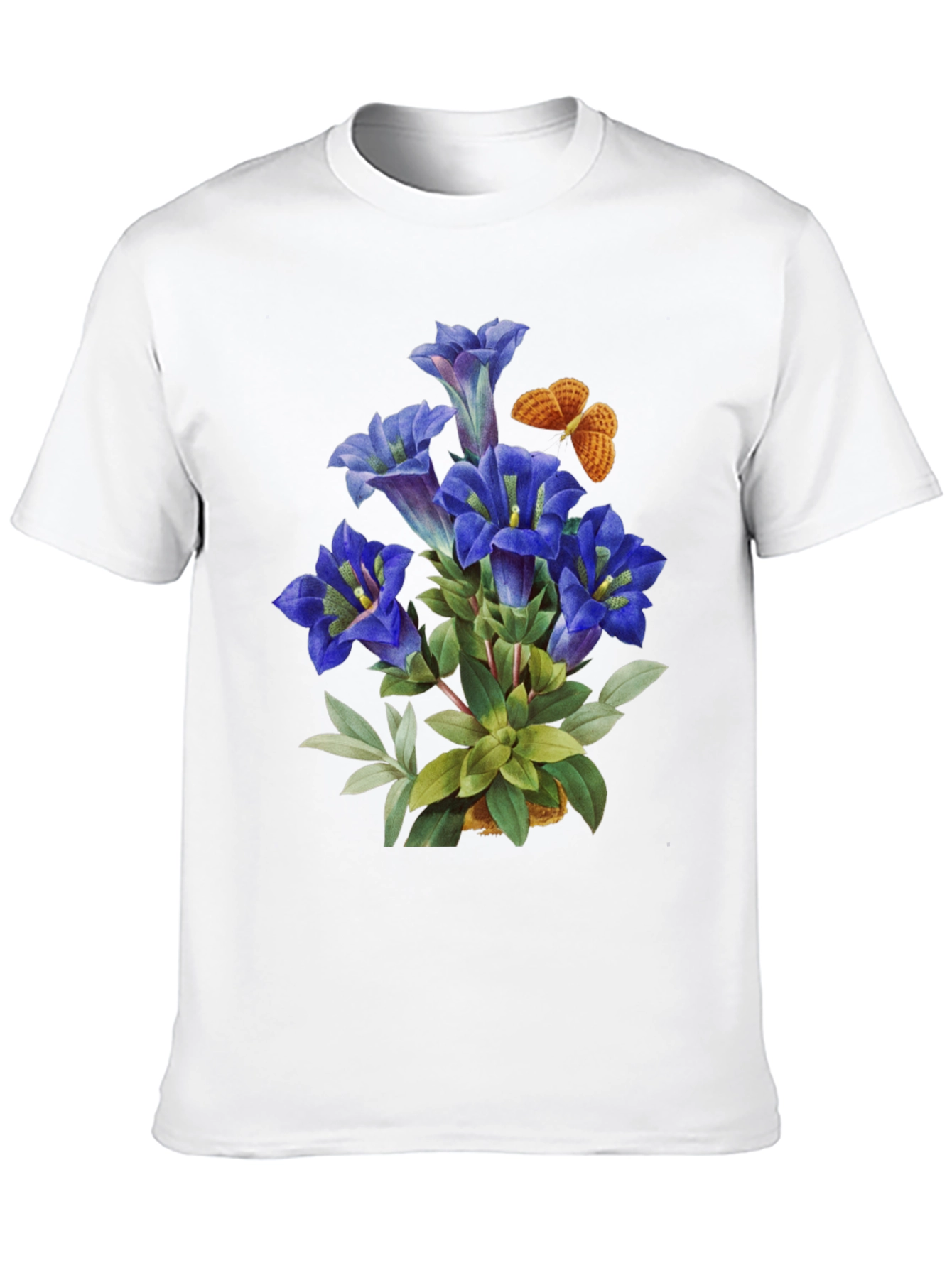 Floral Butterfly Graphic Tee - Black