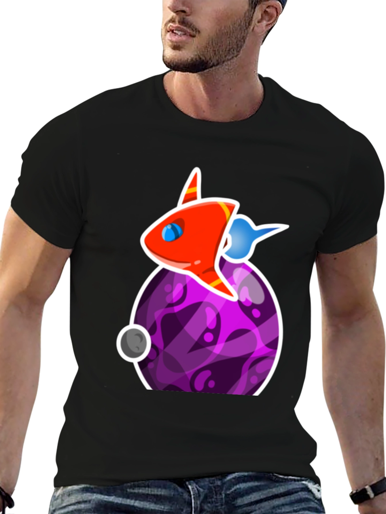 Space Rocket Graphic T-Shirt - Casual Cool
