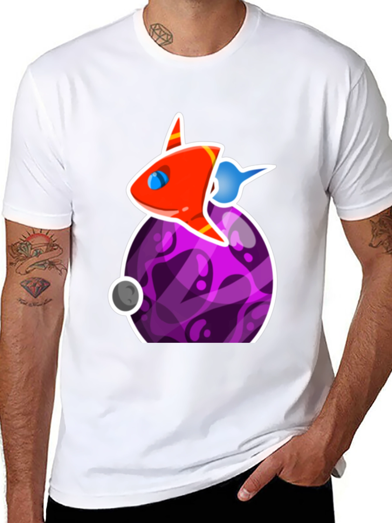 Space Rocket Graphic T-Shirt - Casual Cool