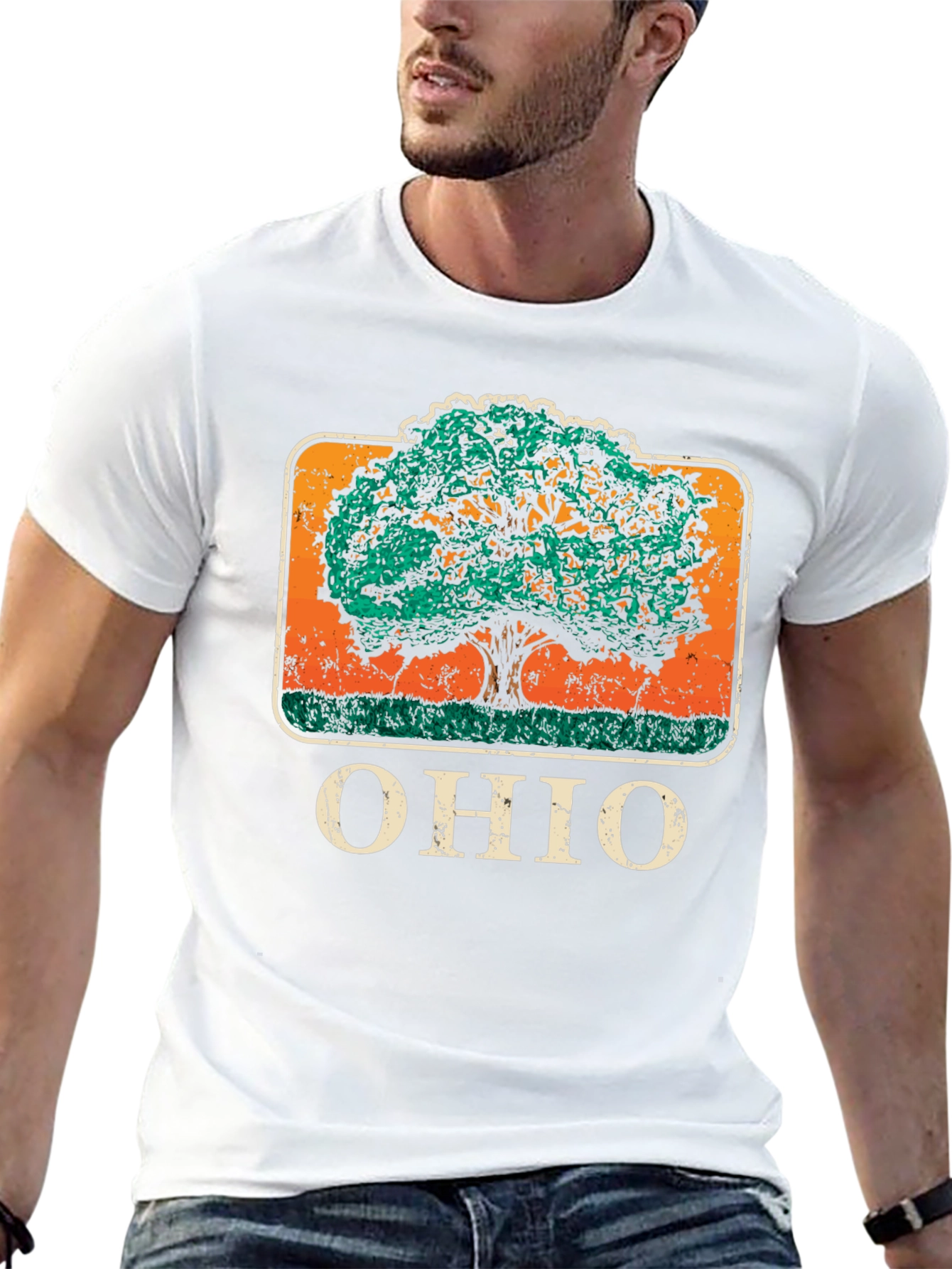 Ohio Tree Graphic T-Shirt - Black