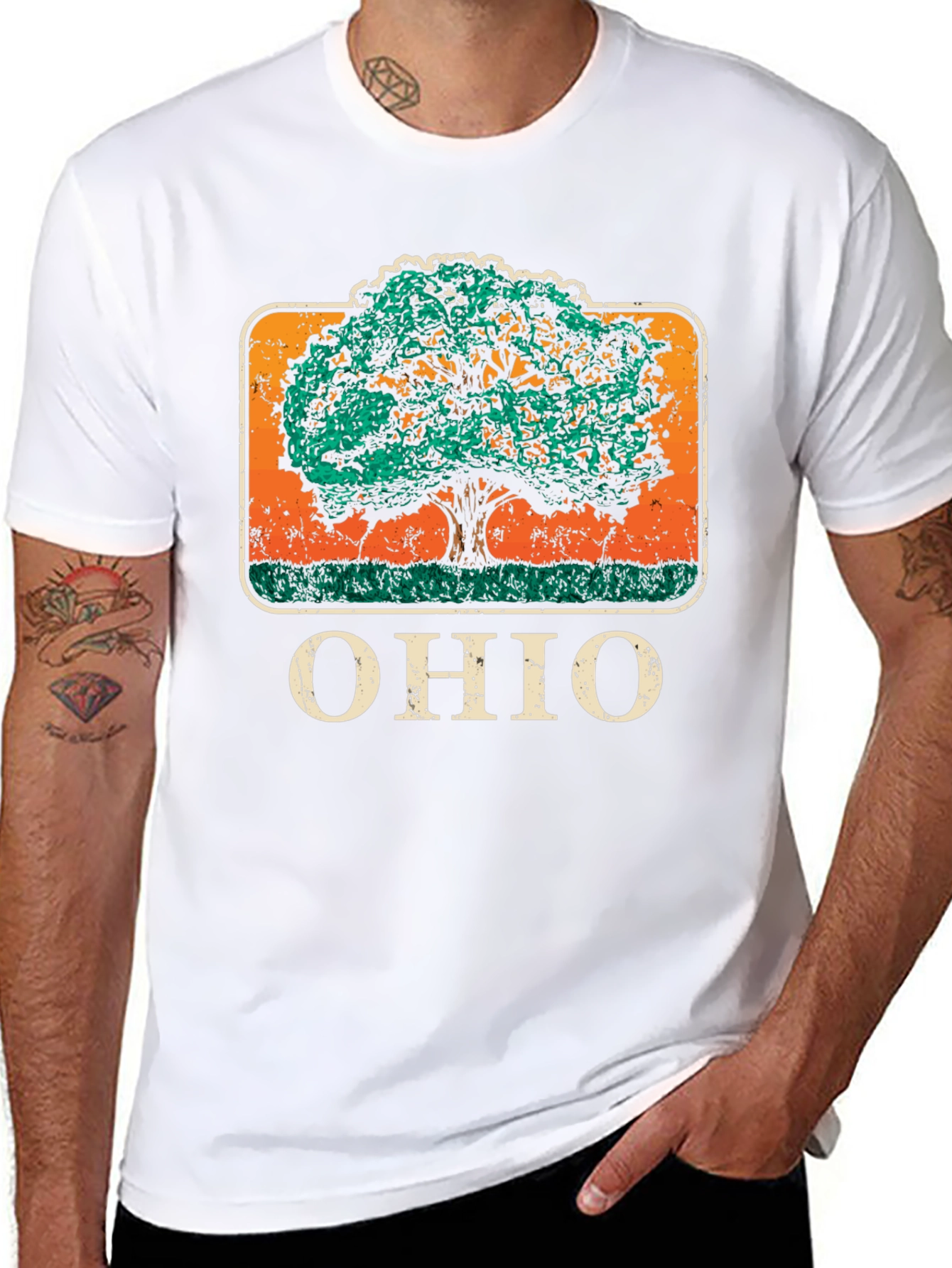 Ohio Tree Graphic T-Shirt - Black