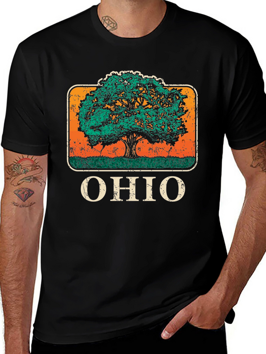 Ohio Tree Graphic T-Shirt - Black