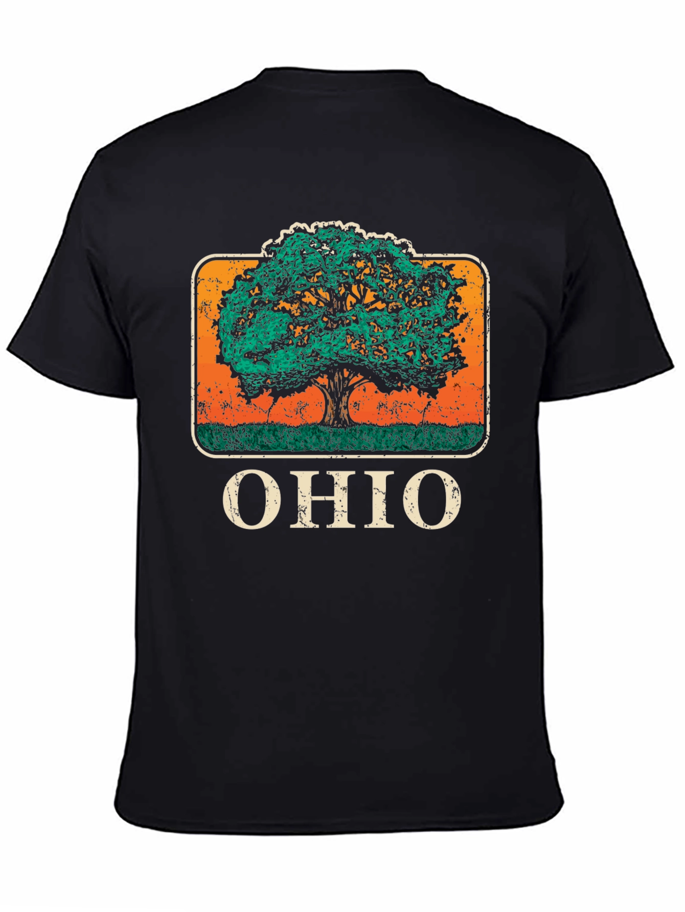 Ohio Tree Graphic T-Shirt - Black