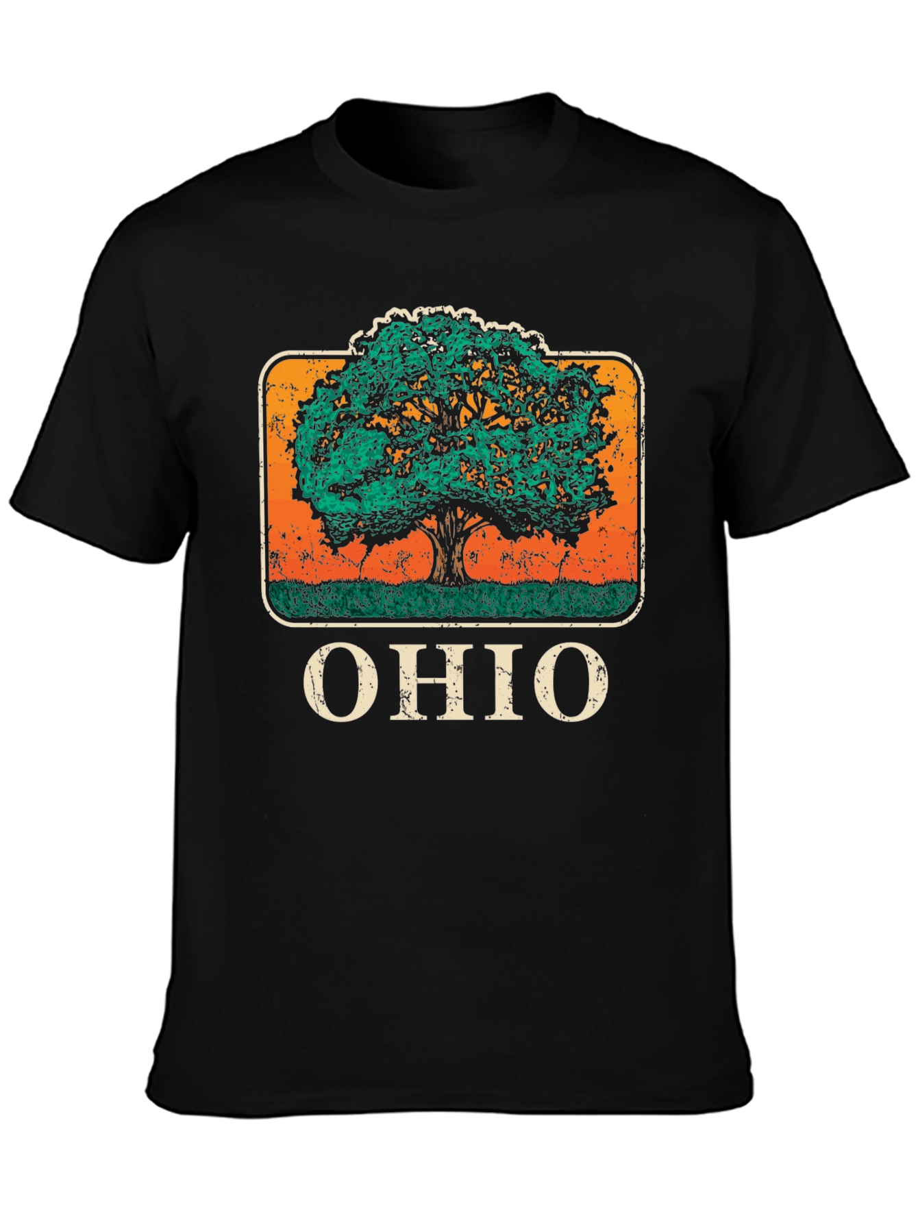 Ohio Tree Graphic T-Shirt - Black