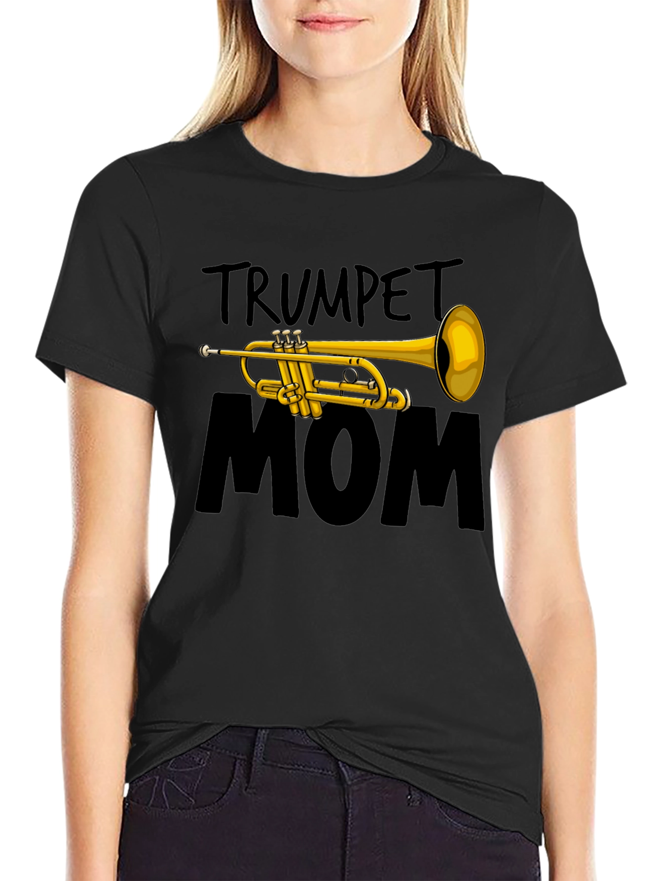 Trumpet Mom Graphic Tee - Music Lovers Shirt