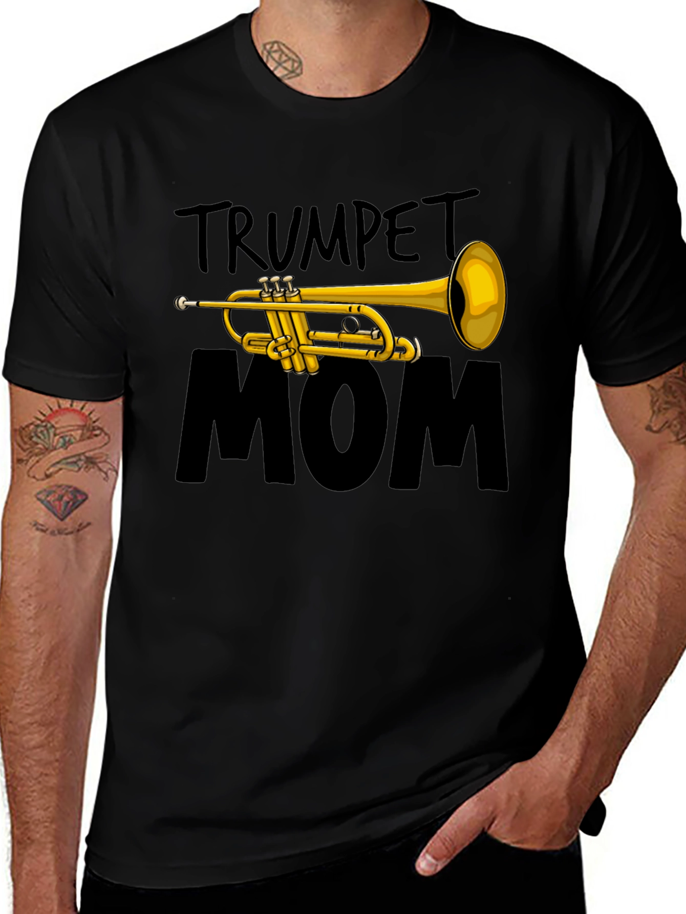 Trumpet Mom Graphic Tee - Music Lovers Shirt