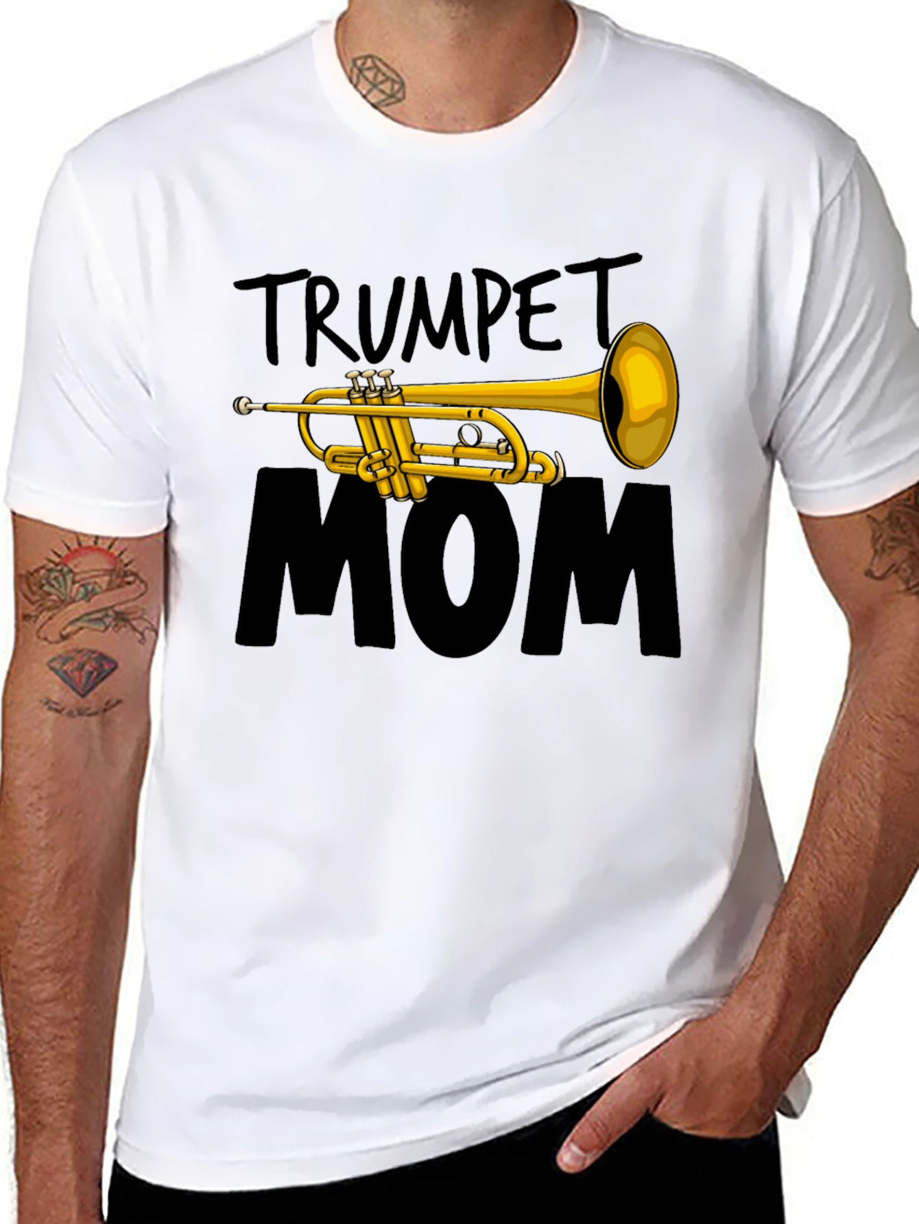 Trumpet Mom Graphic Tee - Music Lovers Shirt
