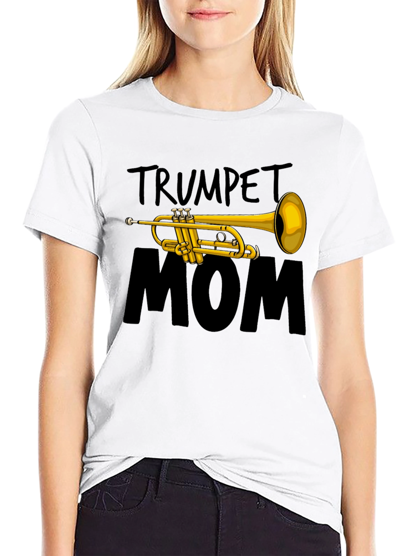 Trumpet Mom Graphic Tee - Music Lovers Shirt