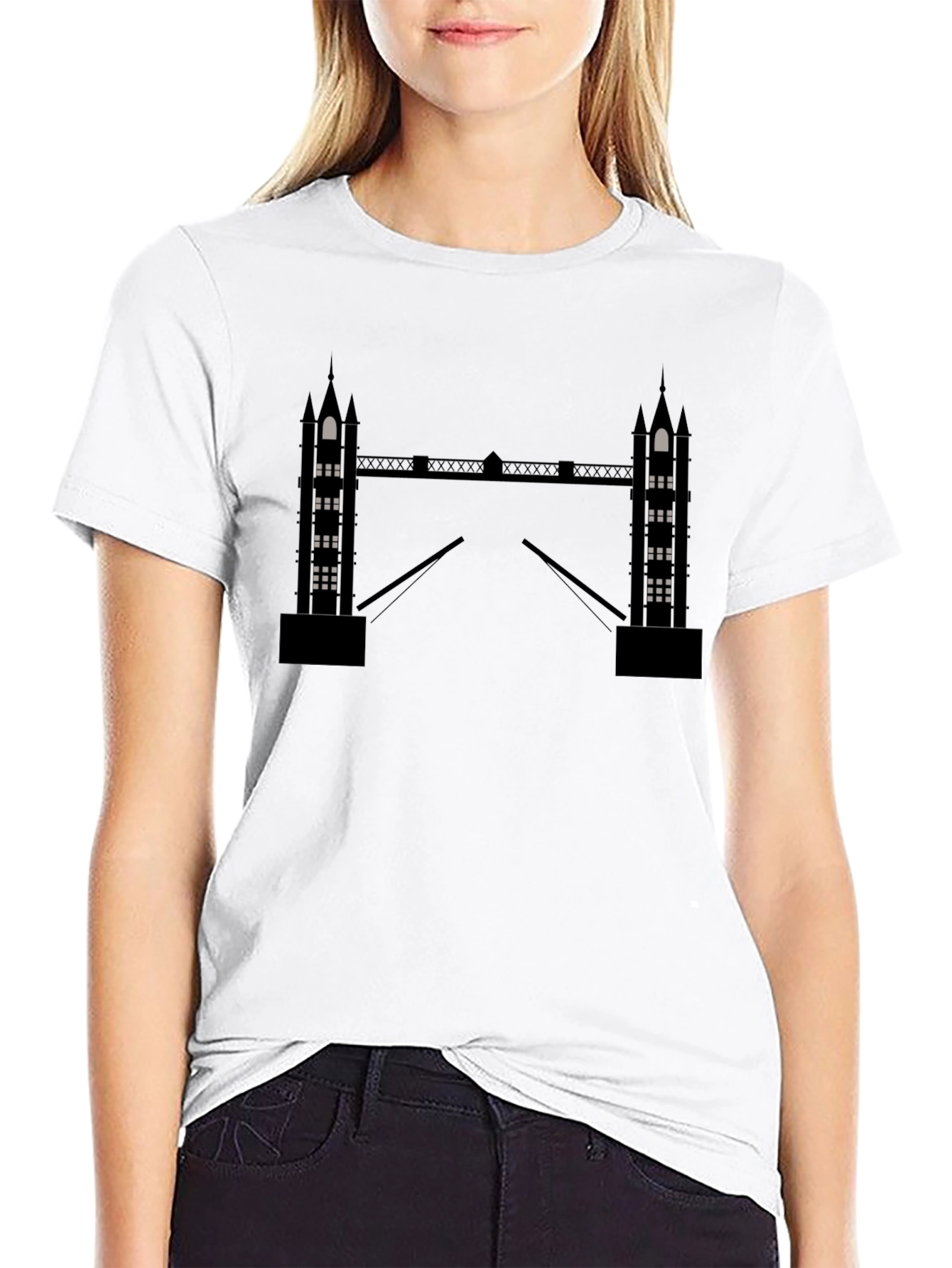 London Bridge Graphic Black T-Shirt