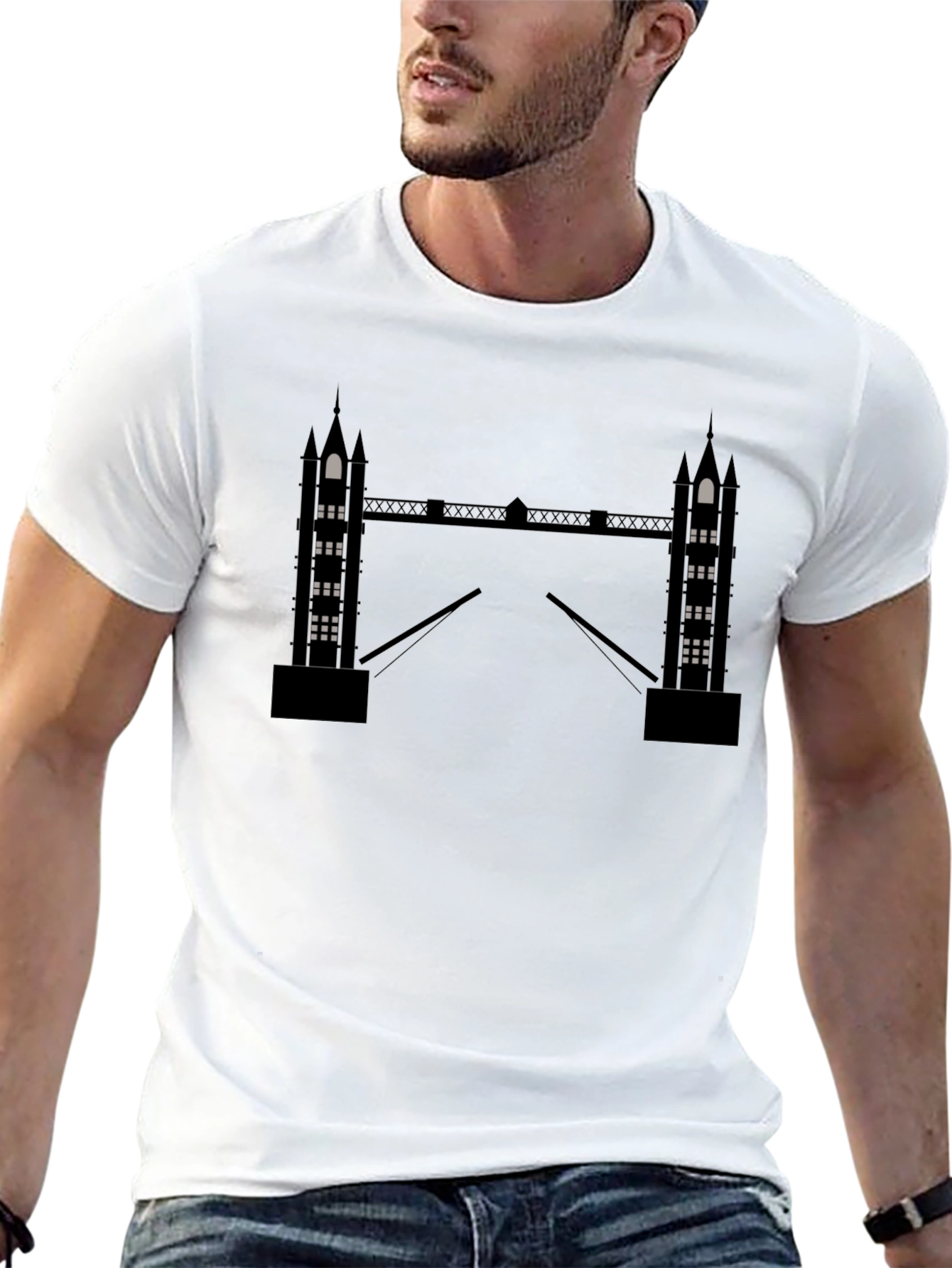 London Bridge Graphic Black T-Shirt