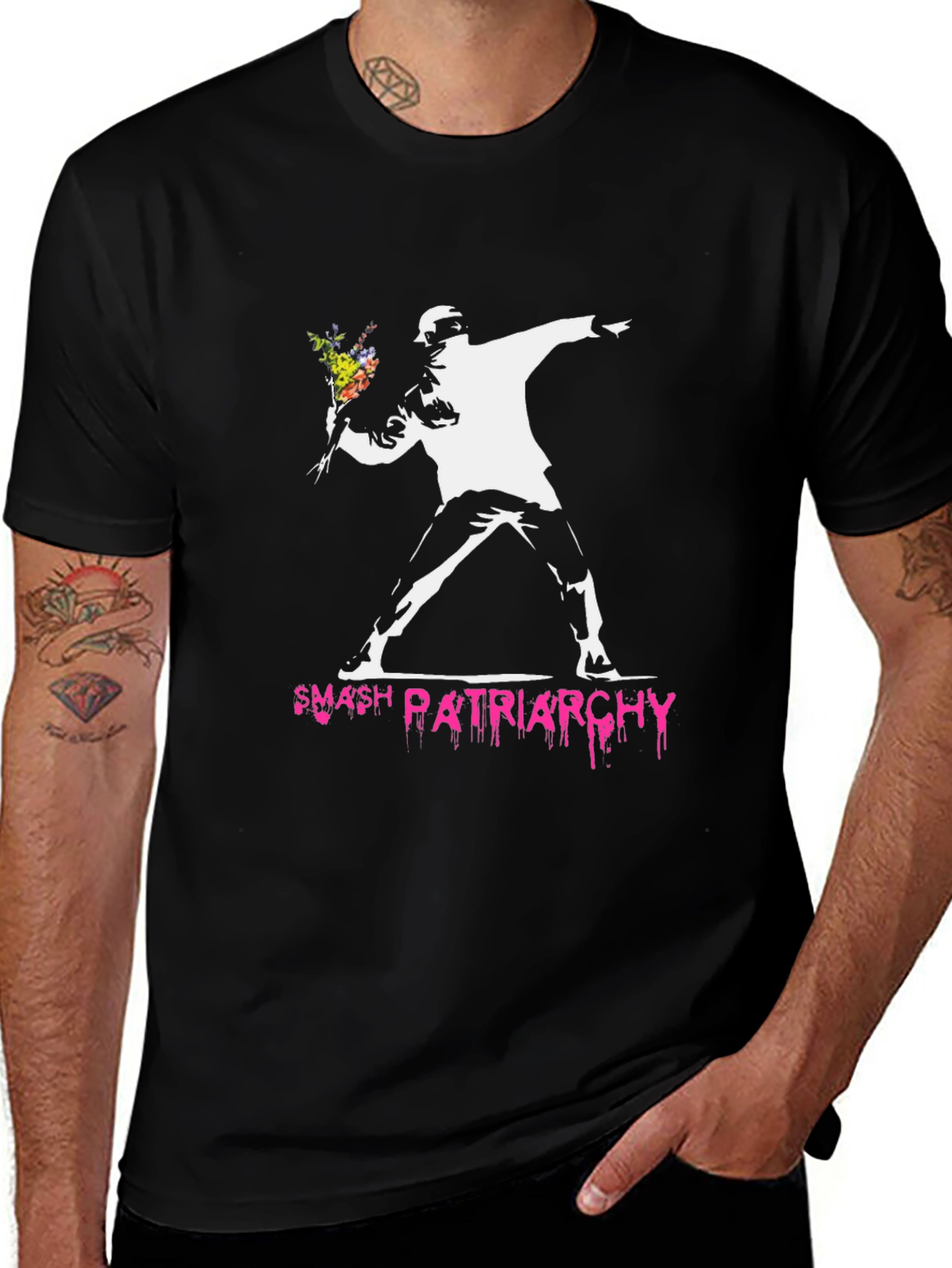 Smash Patriarchy Graphic Tee - Street Art Style