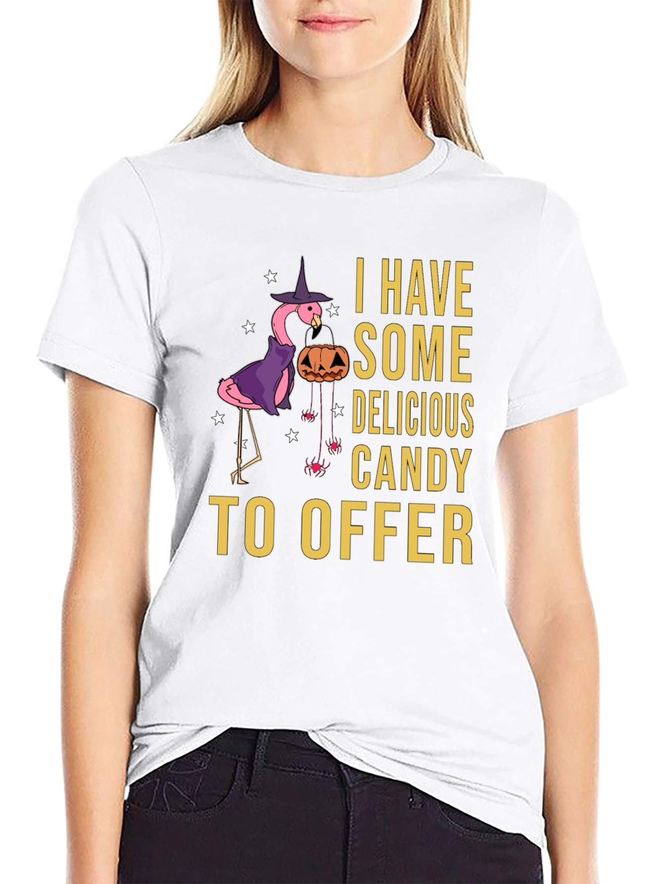 Halloween Flamingo T-Shirt: I Have Candy