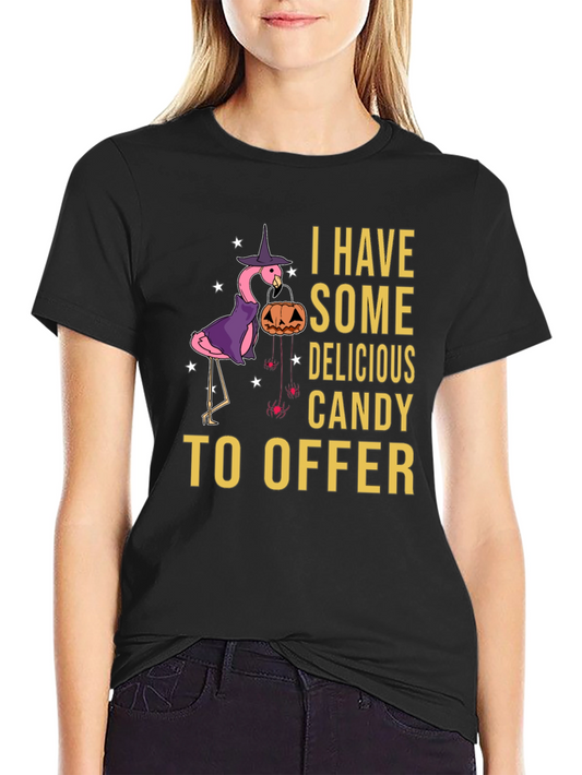 Halloween Flamingo T-Shirt: I Have Candy