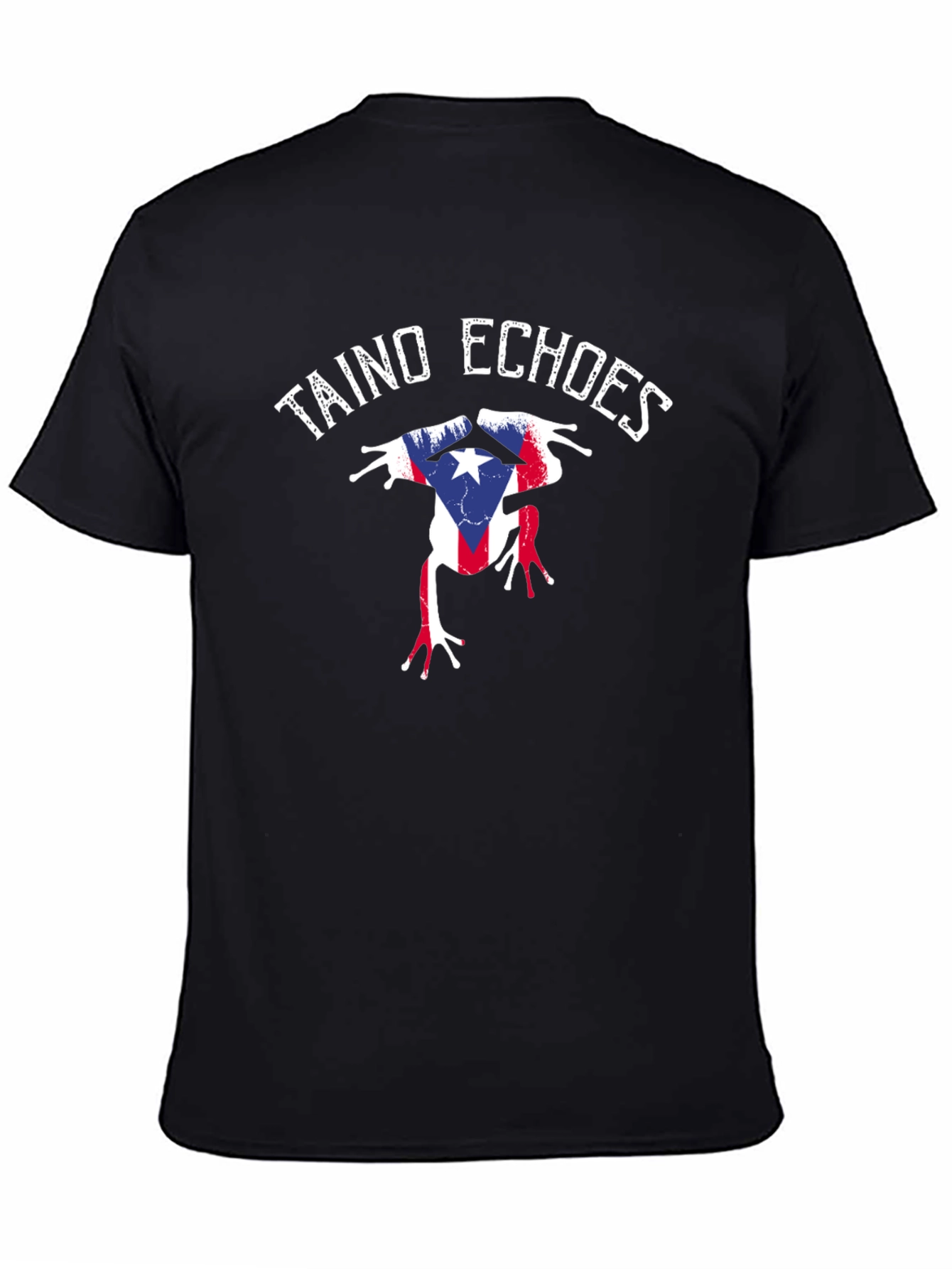 Taino Echoes Puerto Rico Flag Coqui Frog T-Shirt