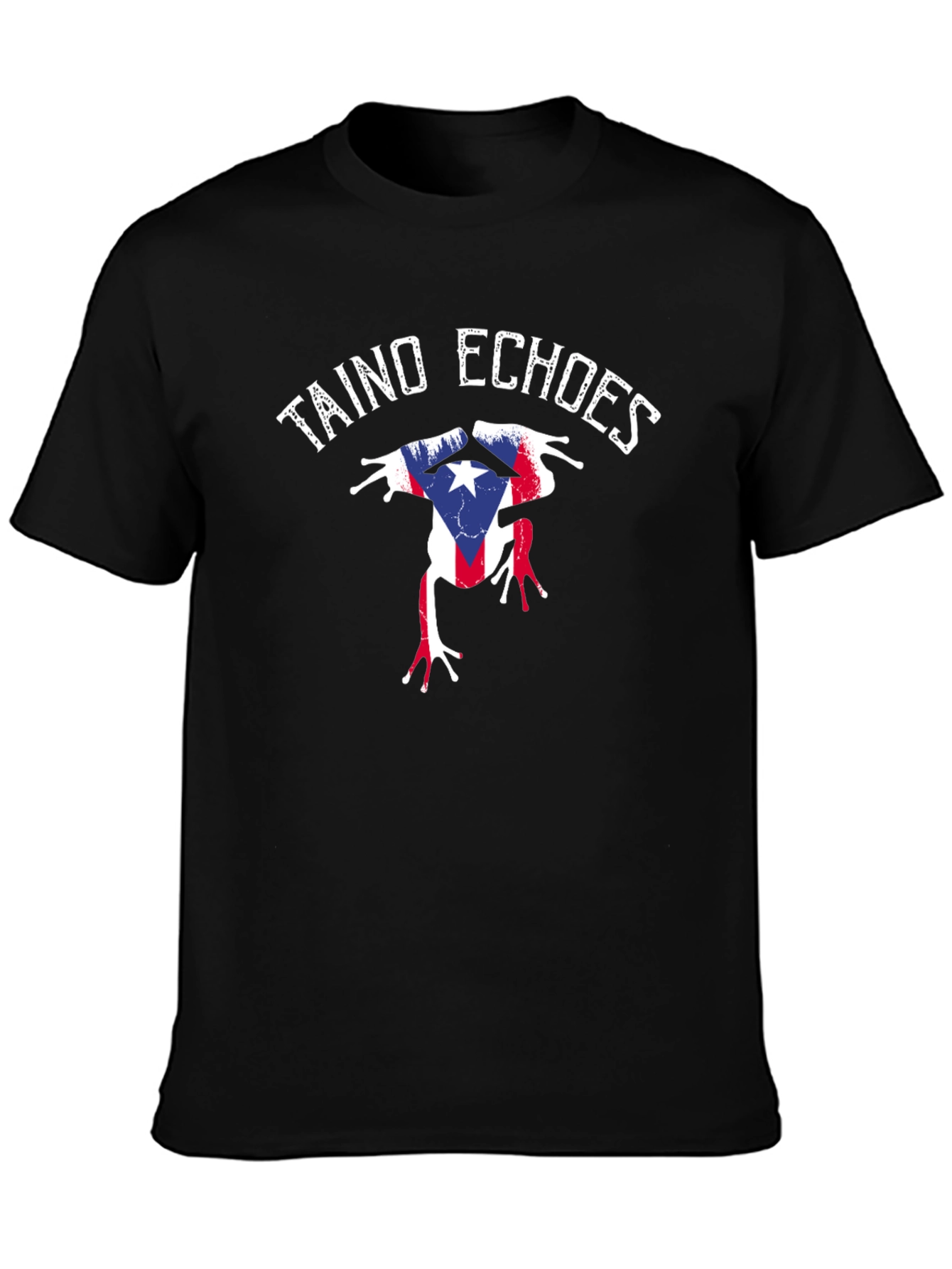 Taino Echoes Puerto Rico Flag Coqui Frog T-Shirt