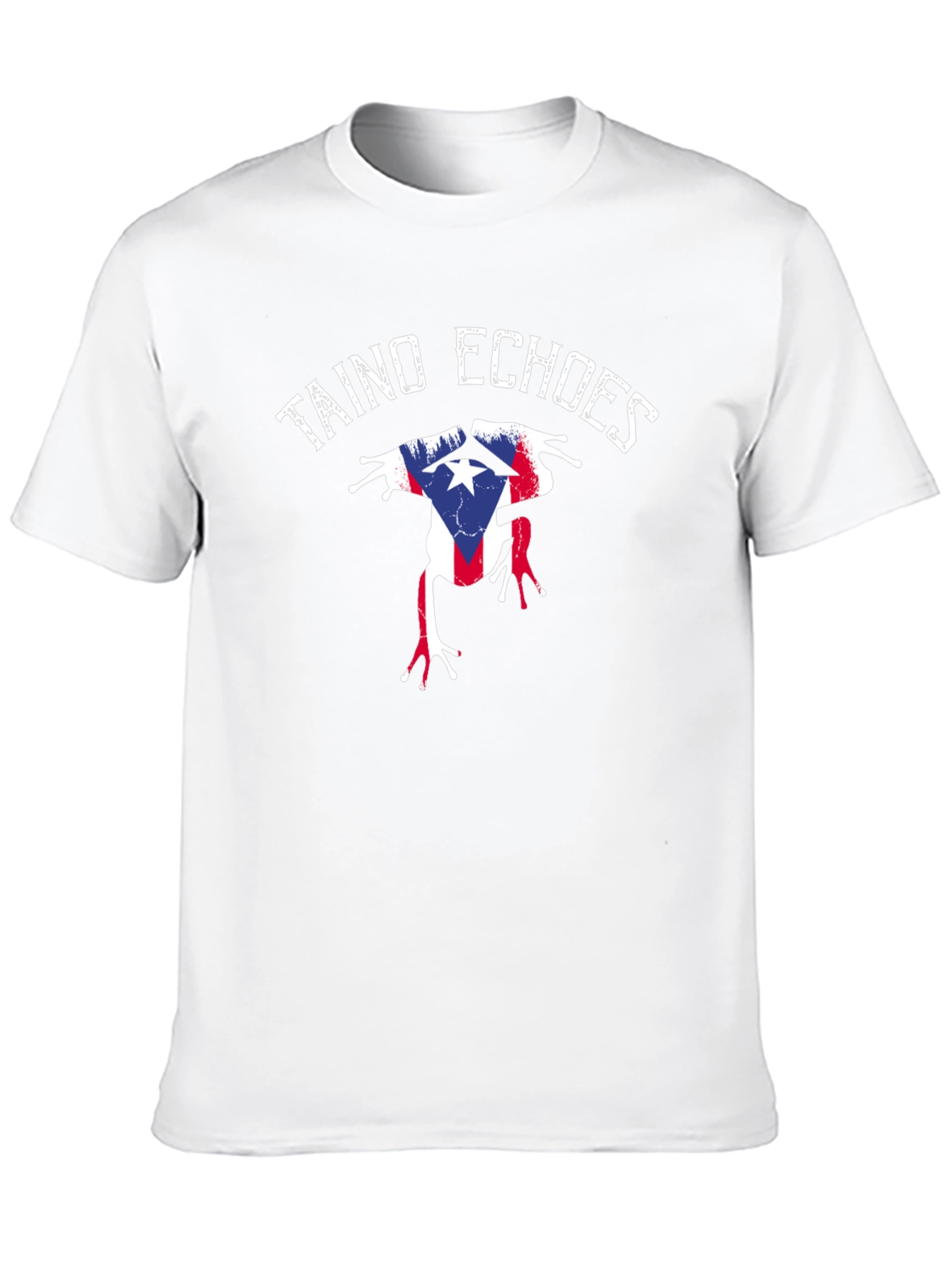 Taino Echoes Puerto Rico Flag Coqui Frog T-Shirt