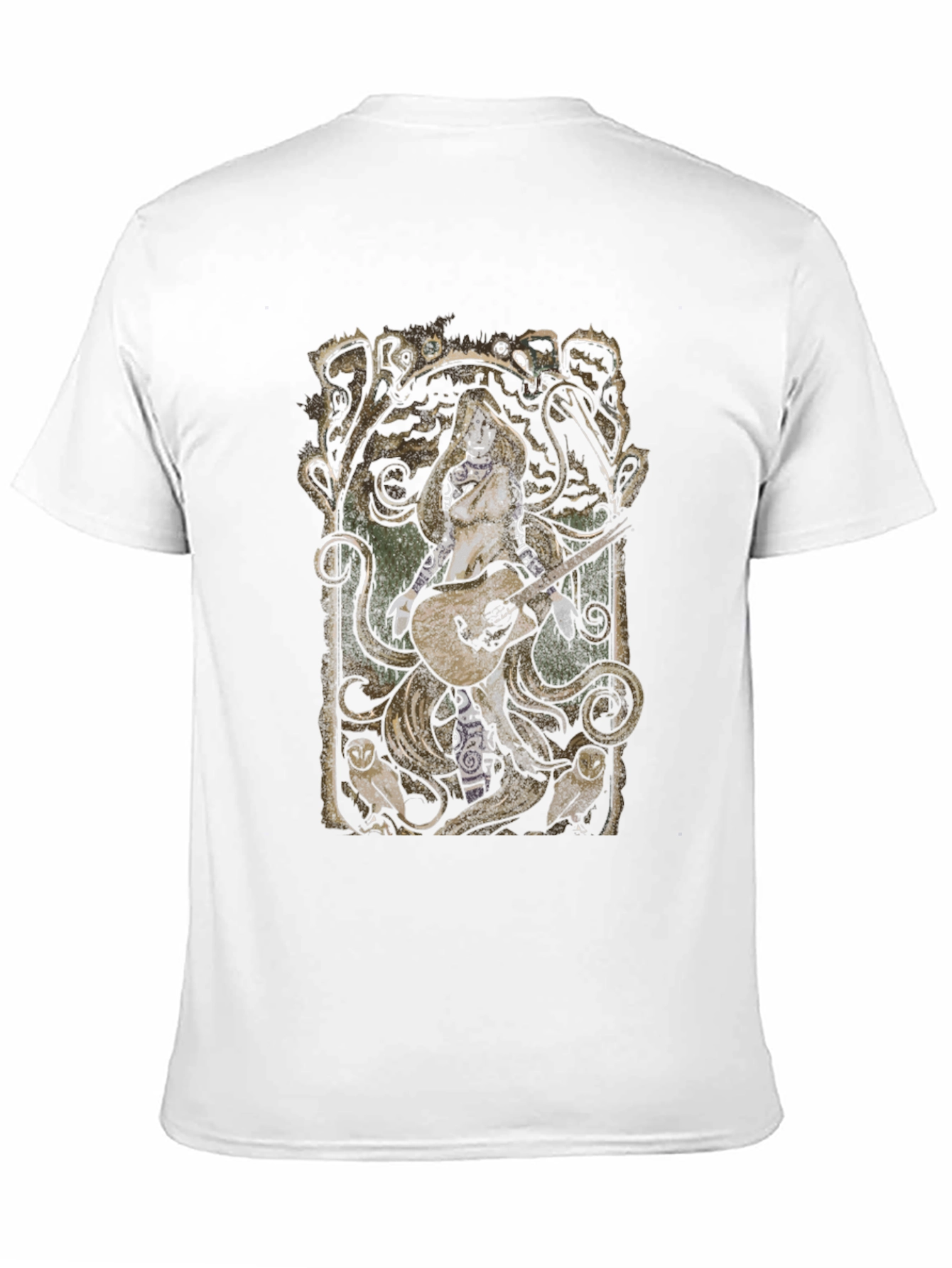 Guitar Goddess Black Graphic Tee