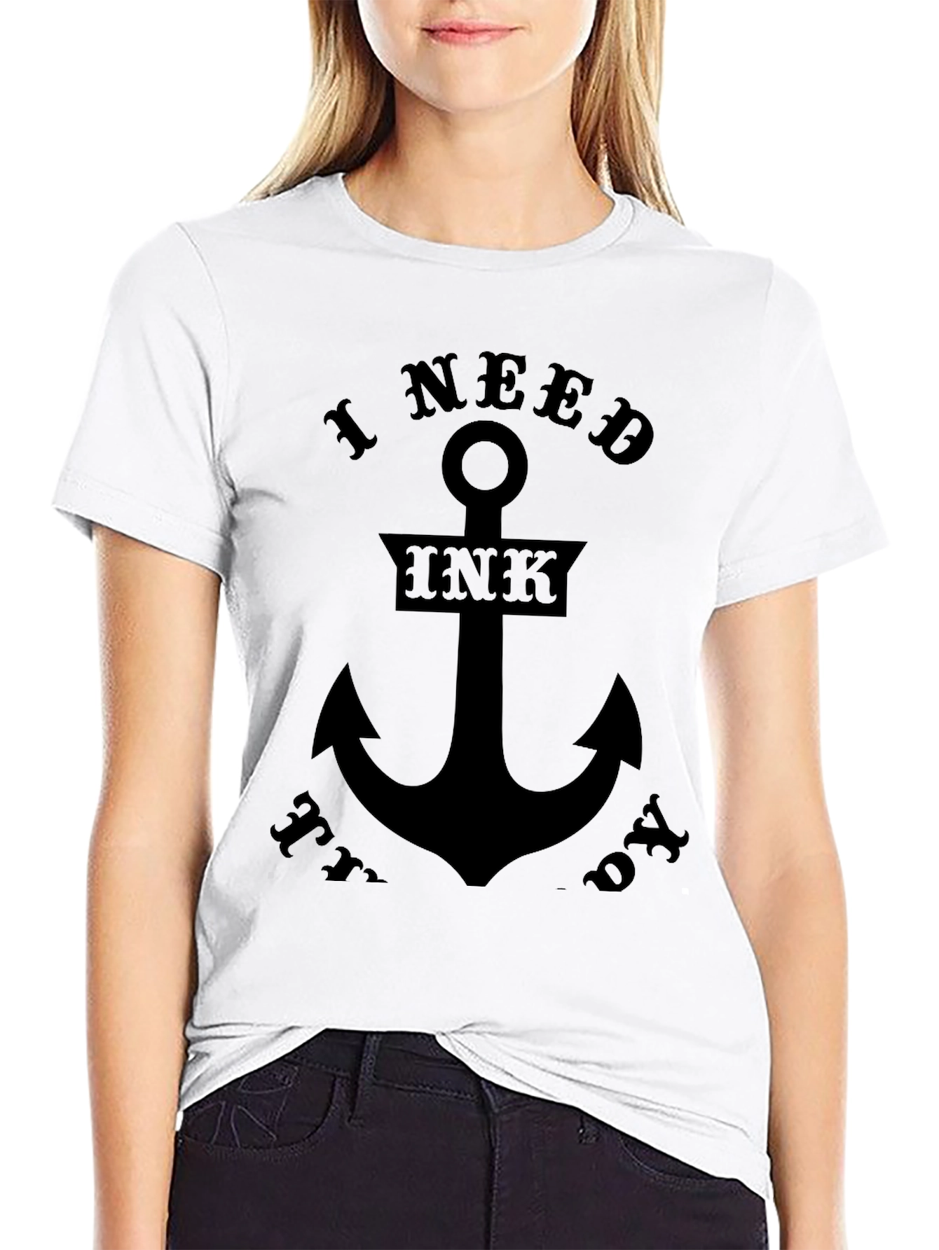 I Need Ink Today Black Graphic Tee