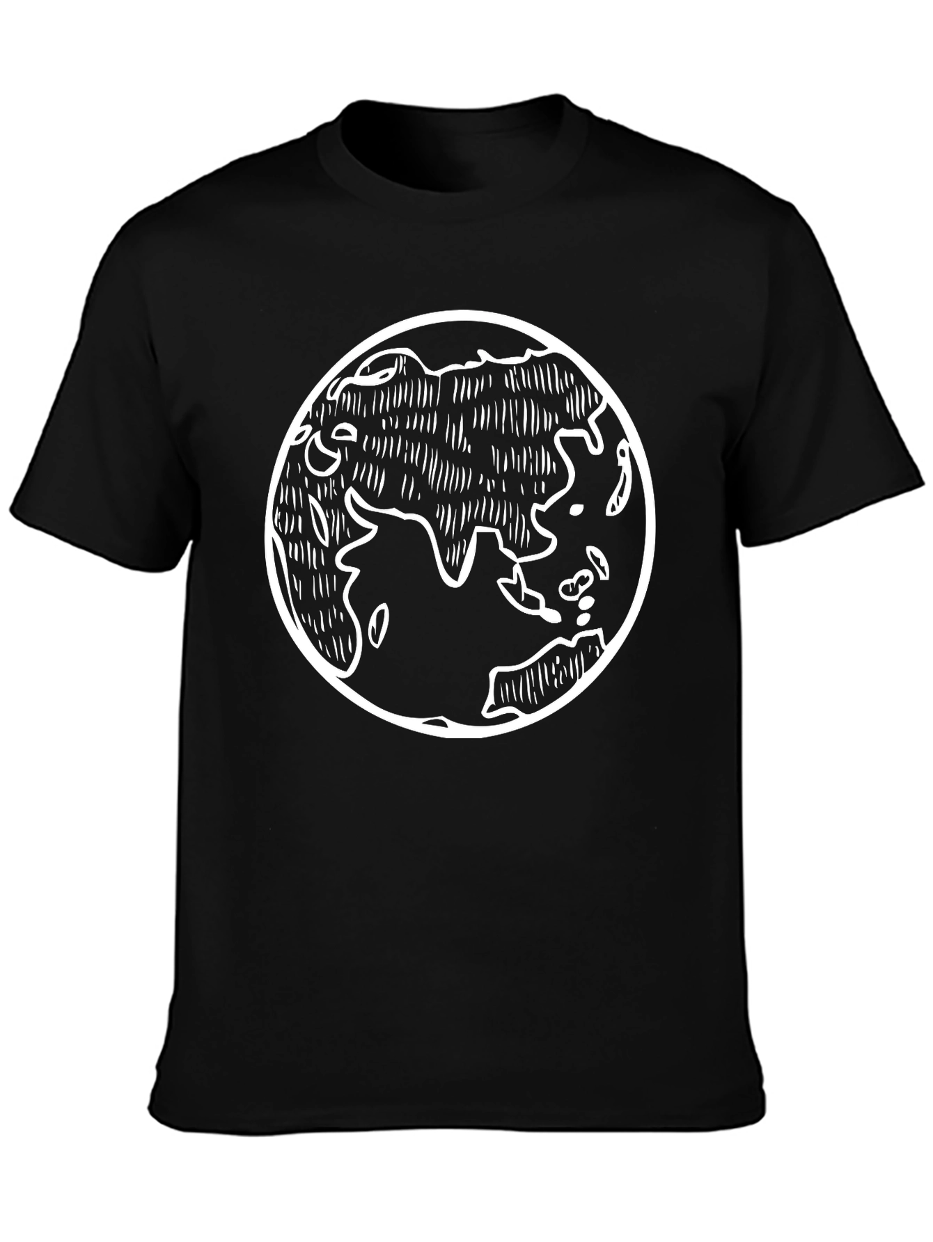 Earth Graphic Black Tee - Global Design