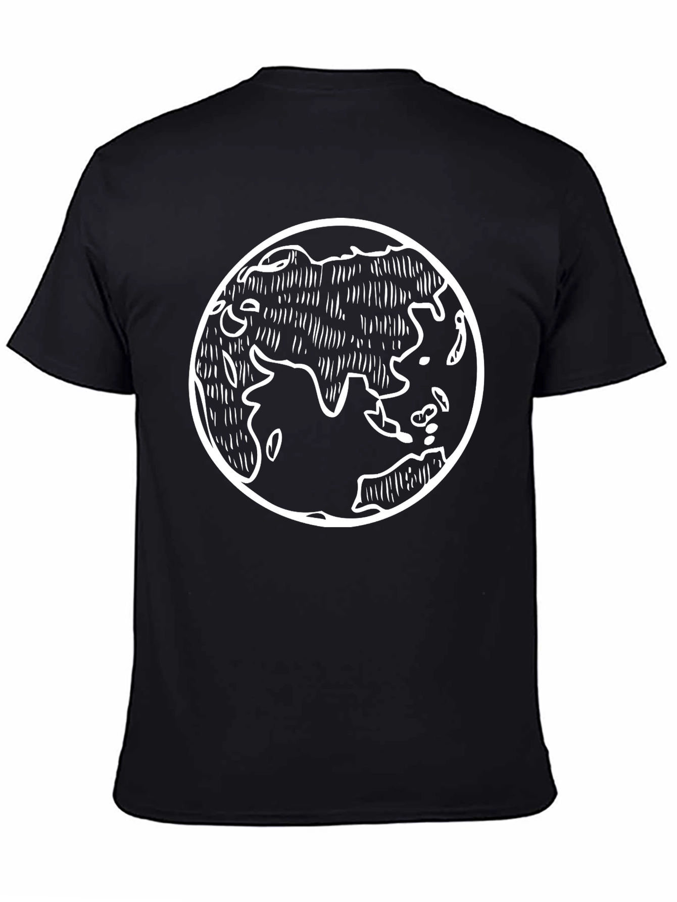 Earth Graphic Black Tee - Global Design