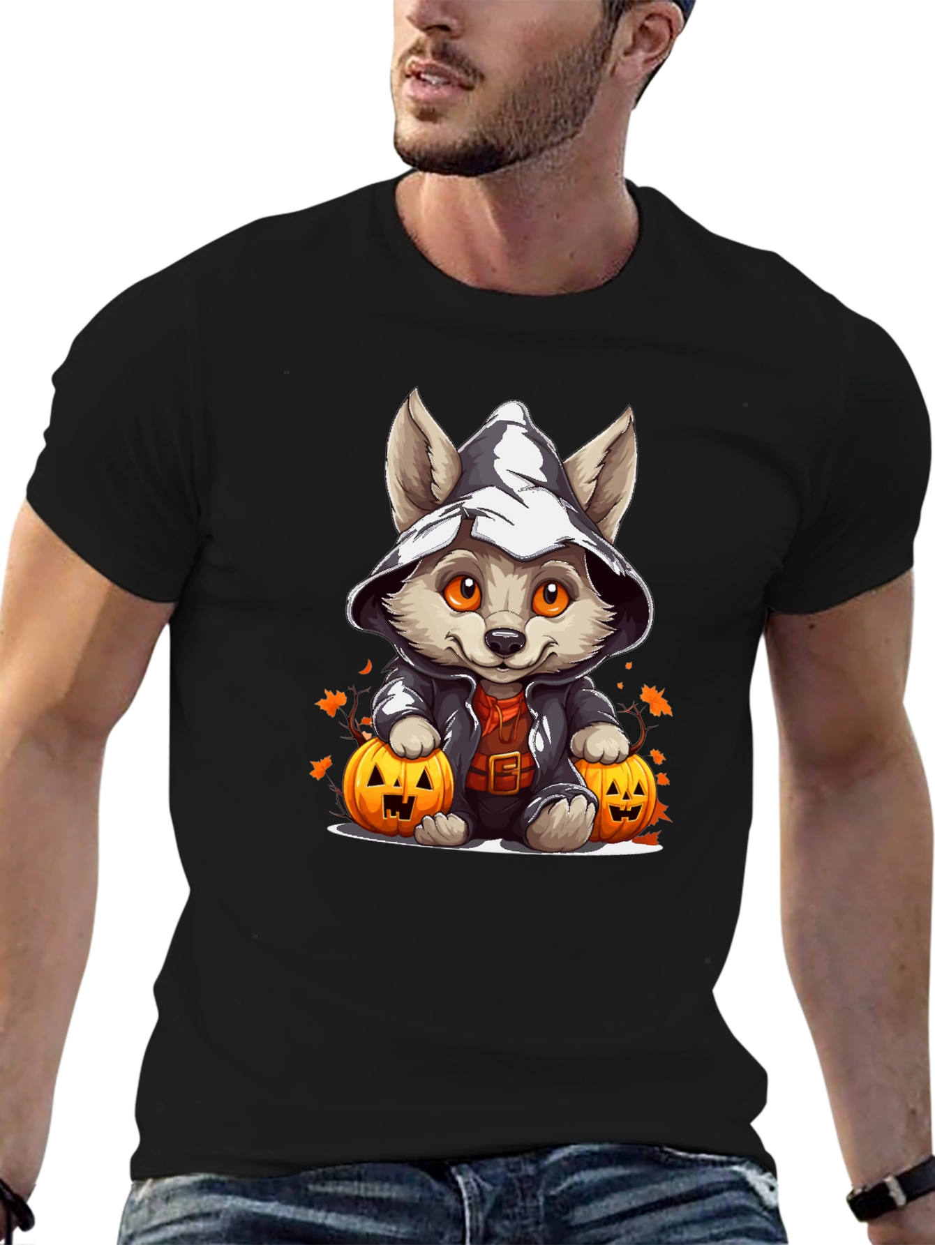Halloween Puppy in Witch Hat T-Shirt