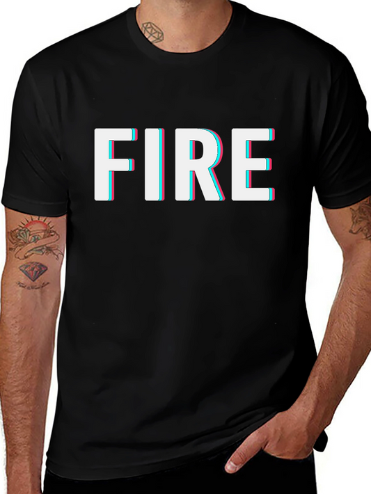 Fire Graphic Black T-Shirt